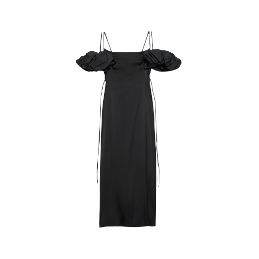 (W) 자크뮈스 라 로브 슈슈 퍼프 슬리브 드레스 블랙