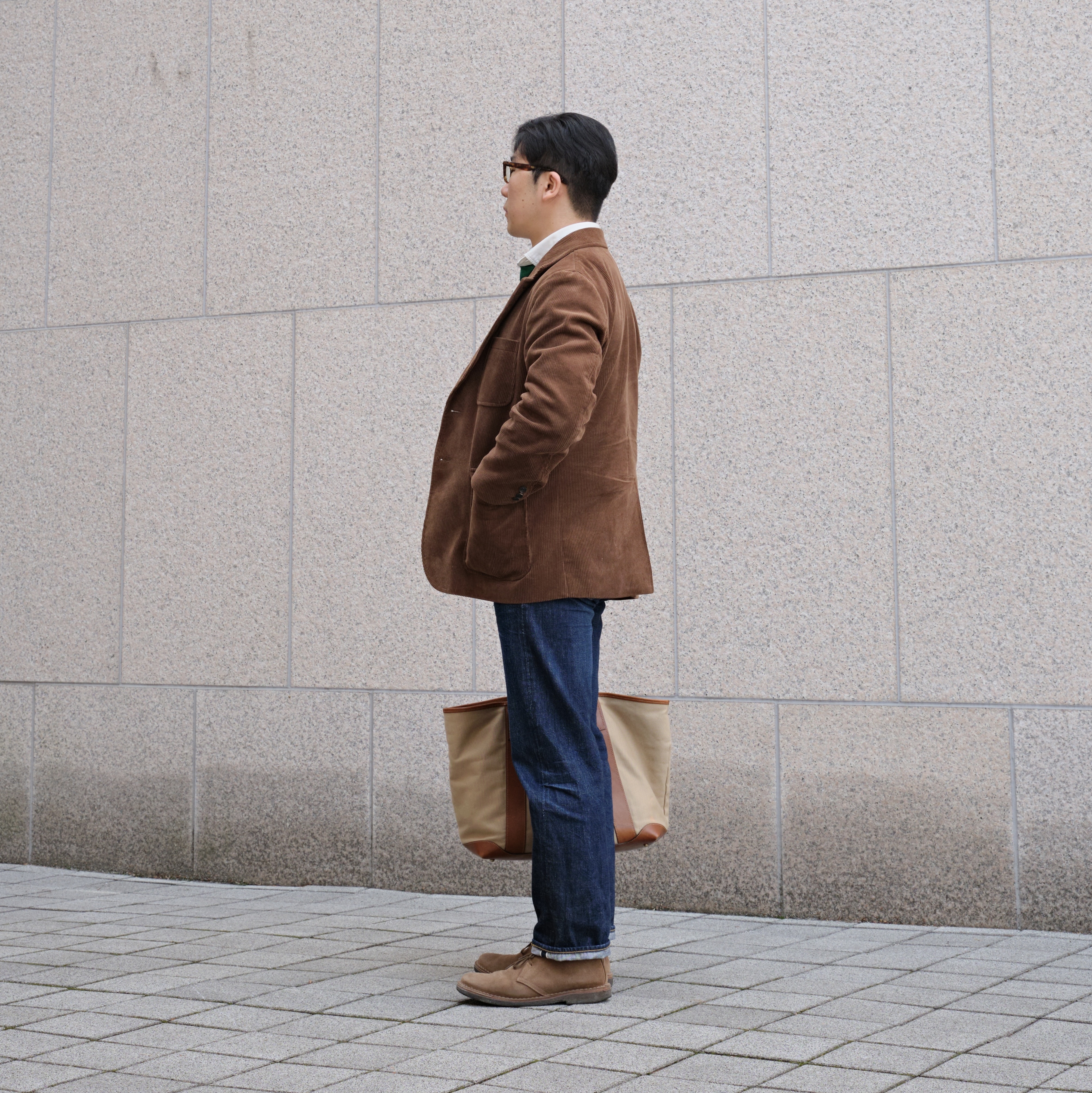 Fullcount 1101W Straight Denim One Wash Indigo Blue 착용 스타일 - 2