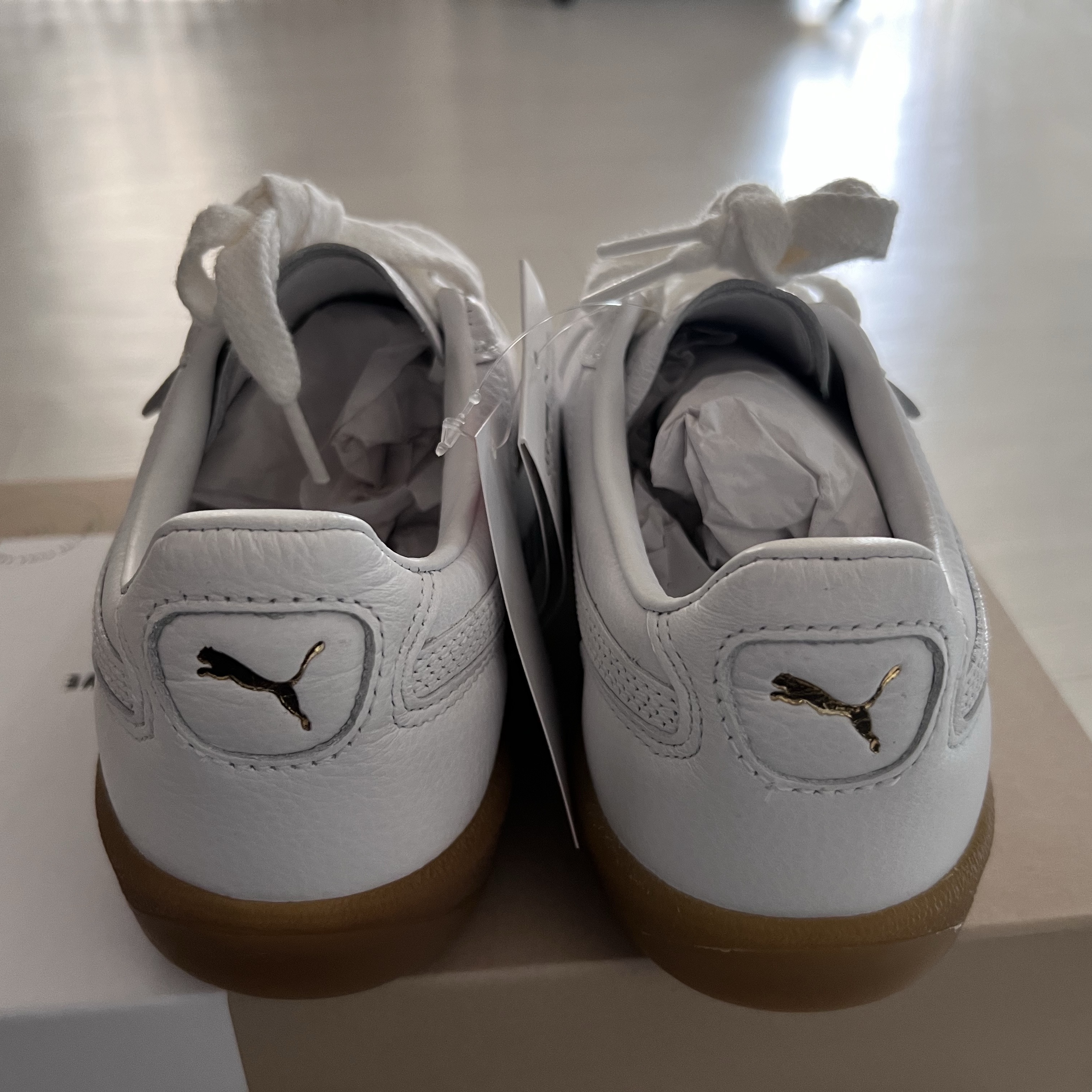 Puma Palermo Premium Puma White Frosted Ivory 착용 스타일 - 4