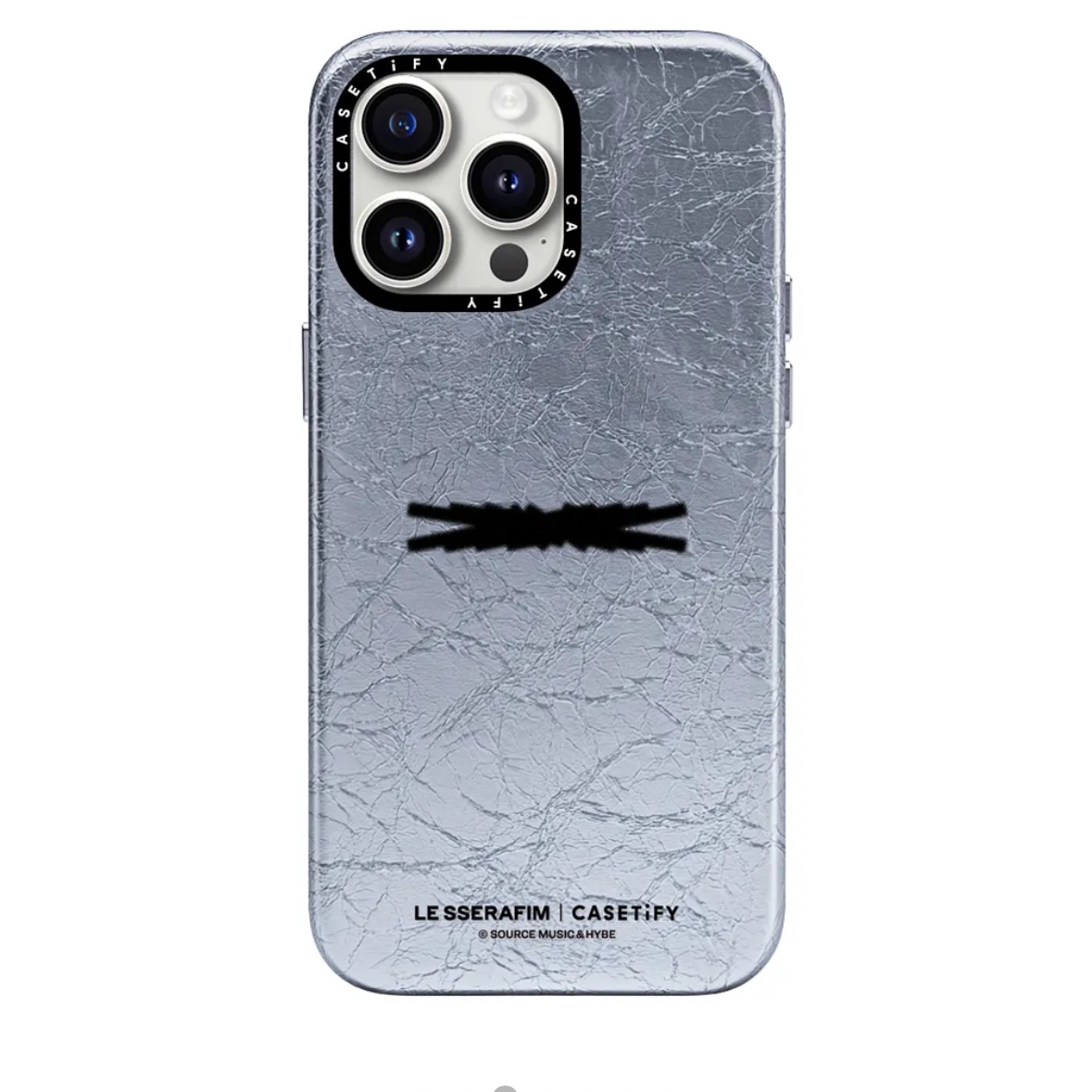 Casetify x LE SSERAFIM iPhone EASY Signature Impact Case Clear Black 착용 스타일 - 4