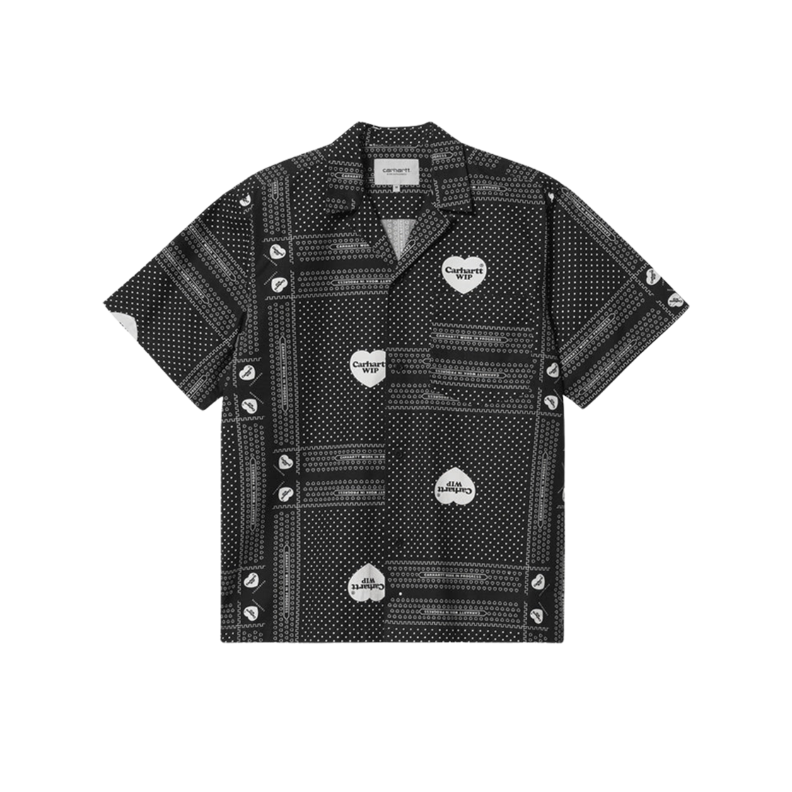 Carhartt WIP Heart Bandana Print Shirt Black 상세 이미지 1