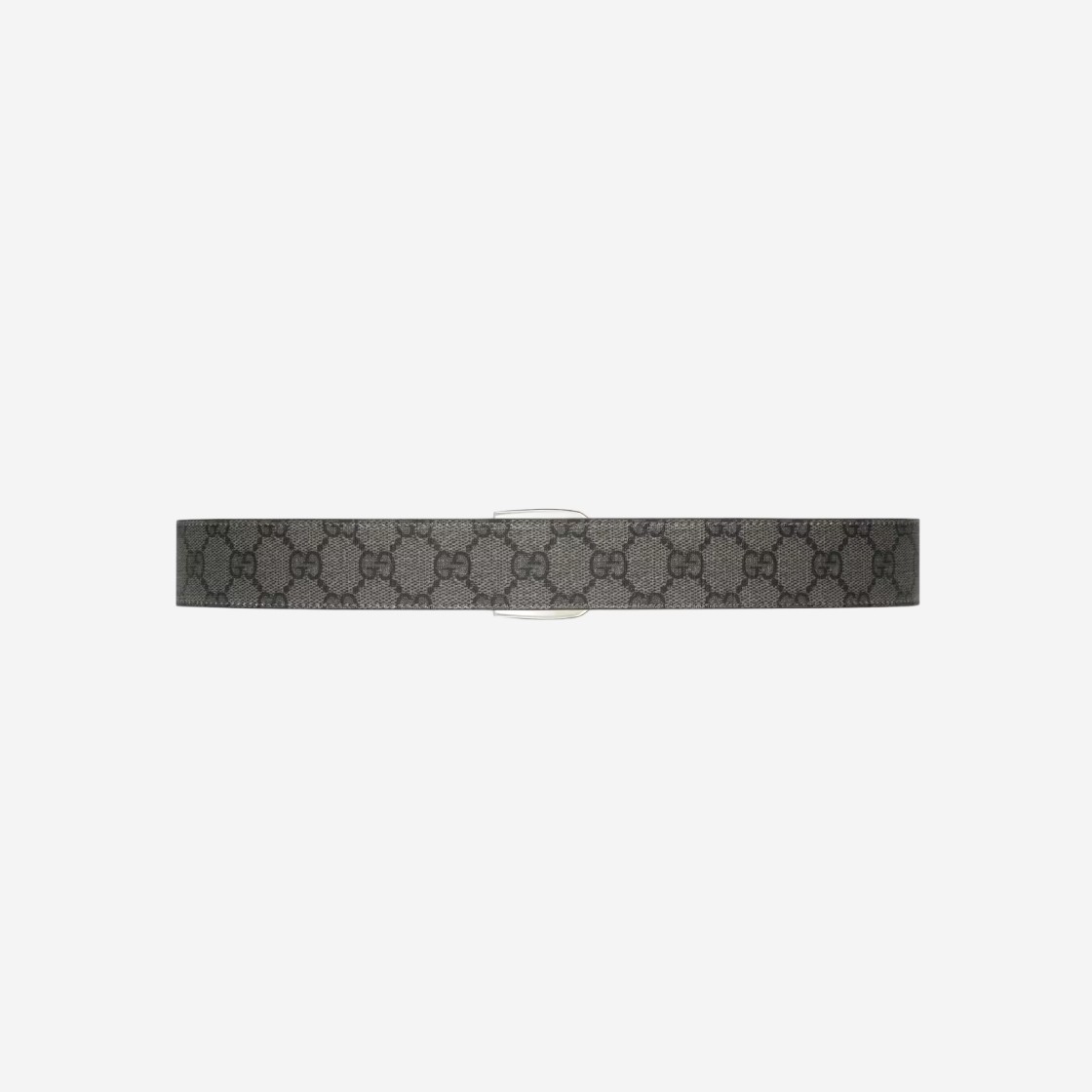 Gucci Belt with Interlocking G Detail Grey Black Supreme 상세 이미지 2