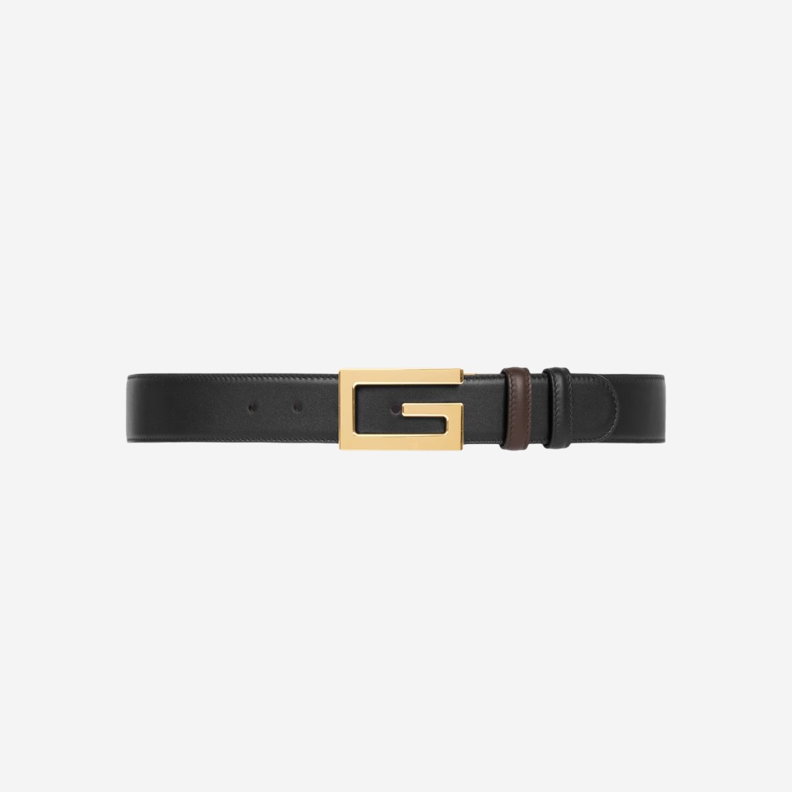 Gucci Reversible Belt with Square G Buckle Black Brown Leather 상세 이미지 1