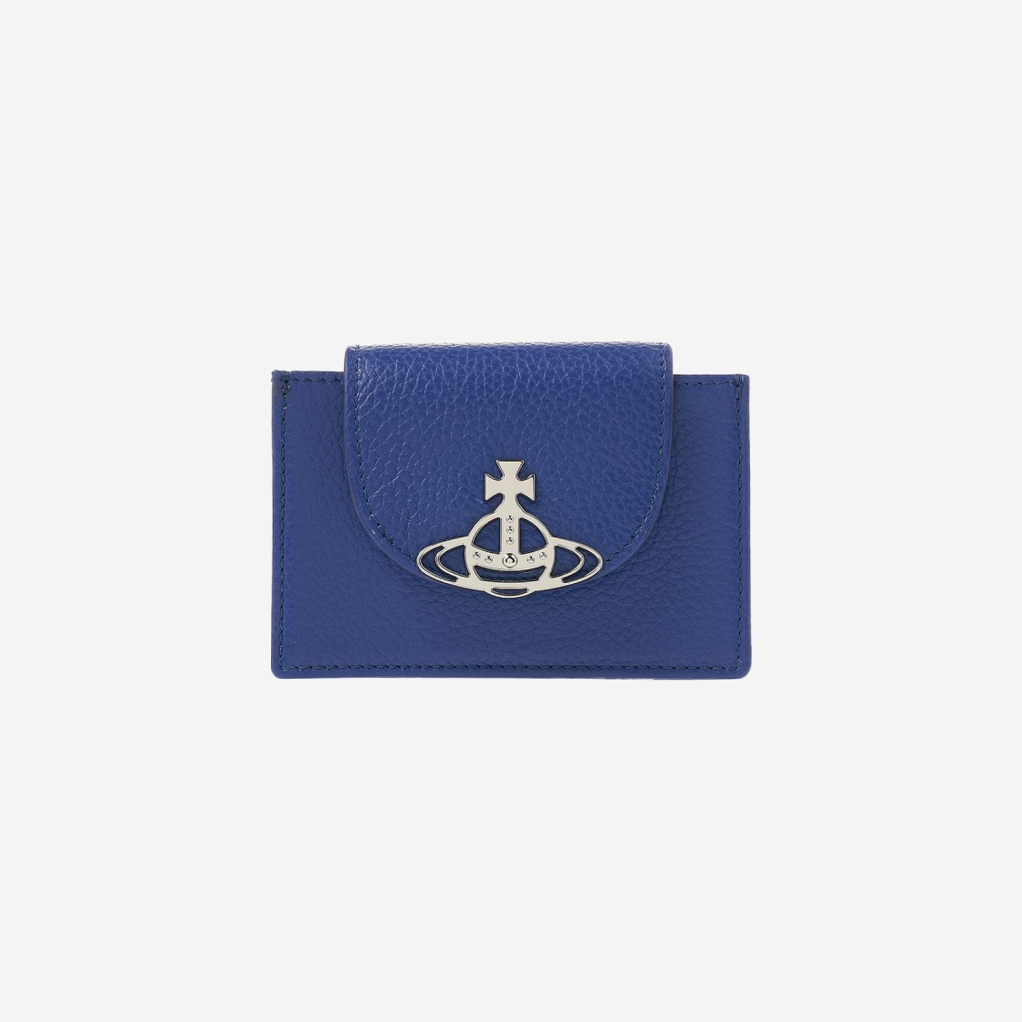 Vivienne Westwood Grain Leather Flap Card Holder Ocean 상세 이미지 1