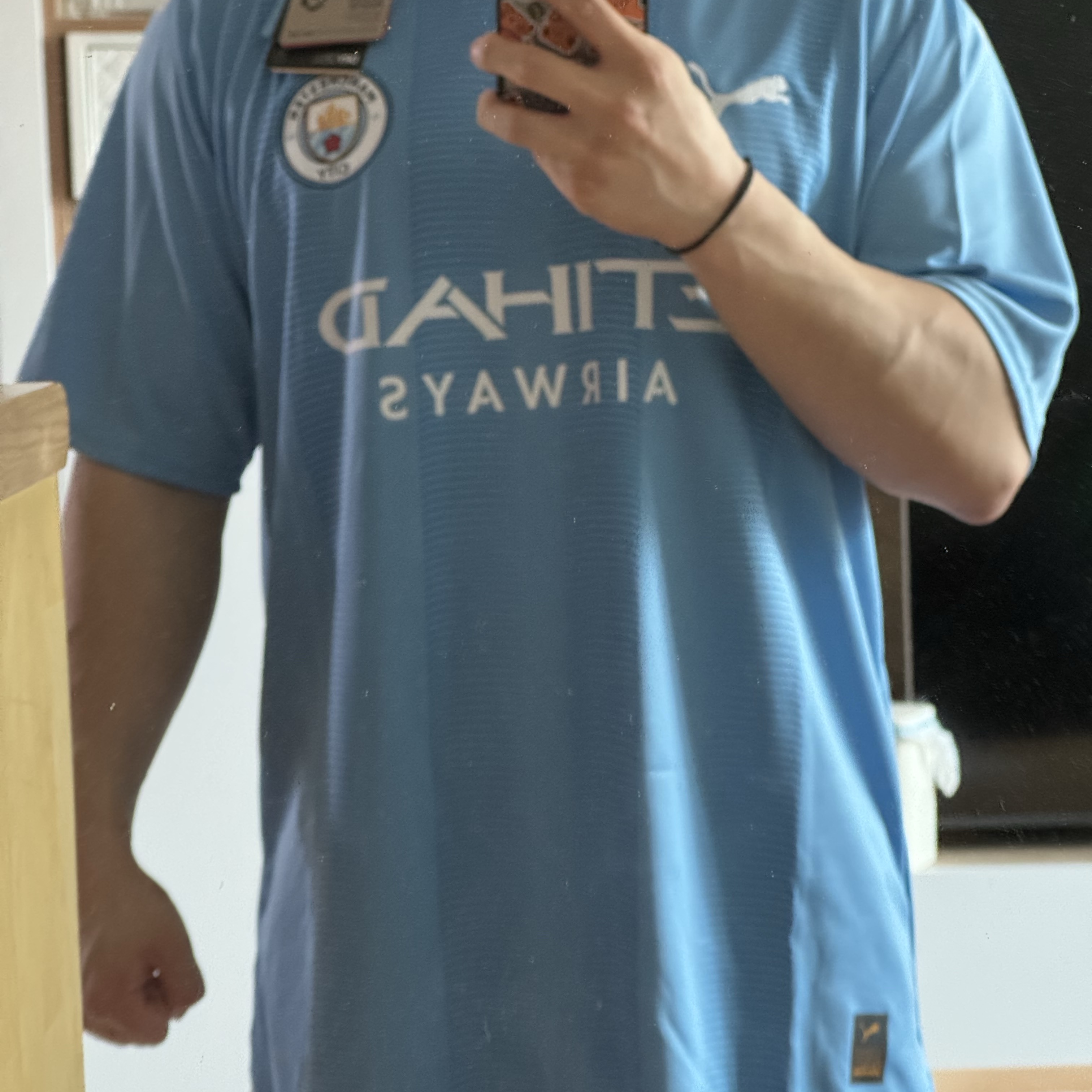 Puma Manchester City 2023/24 Home Jersey Team Light Blue (Non Marking Ver.) 착용 스타일