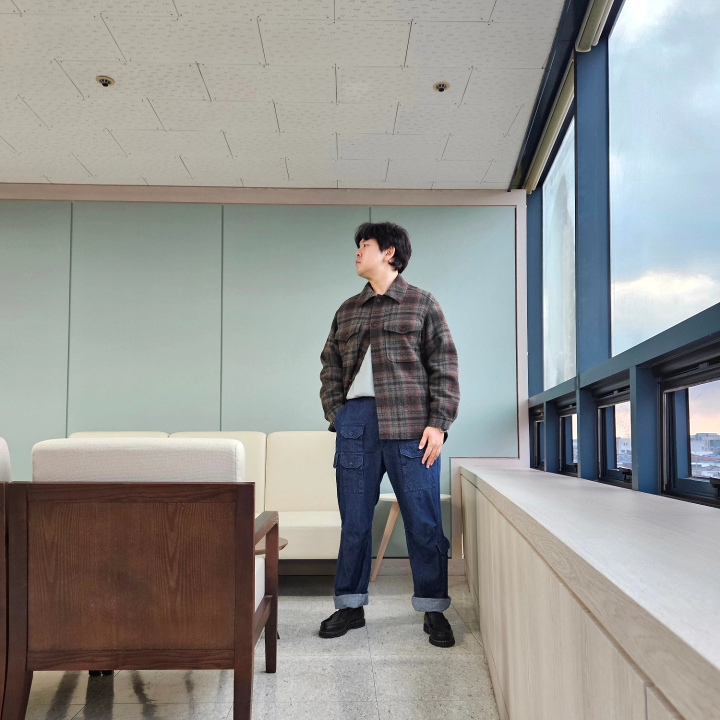 Engineered Garments Feather PC Twill FA Pants Dark Navy, Rolex Submariner 41mm 124060 Black Oyster 착용 스타일 - 2