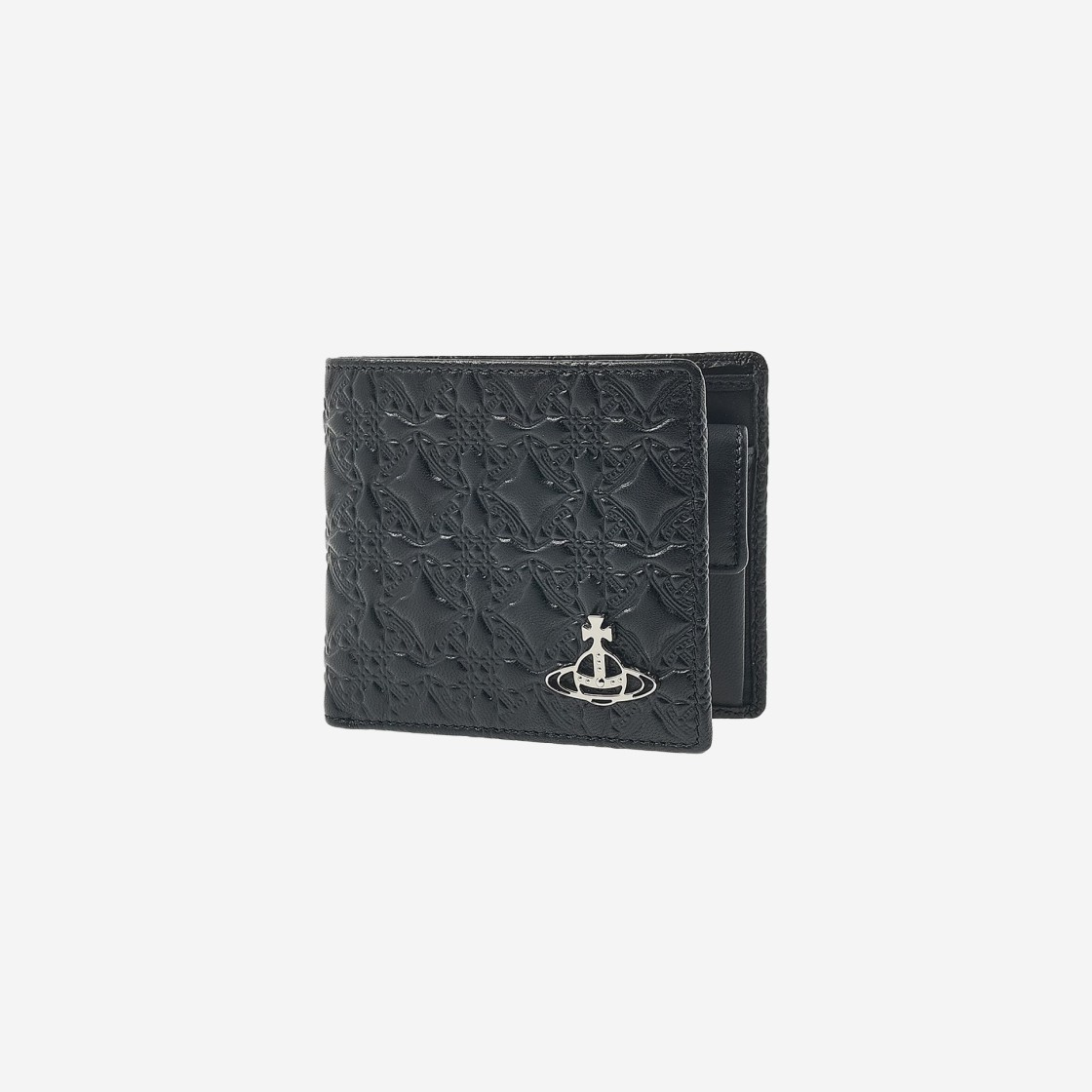 Vivienne Westwood Embossed Wallet with Coin Pocket Black 상세 이미지 1