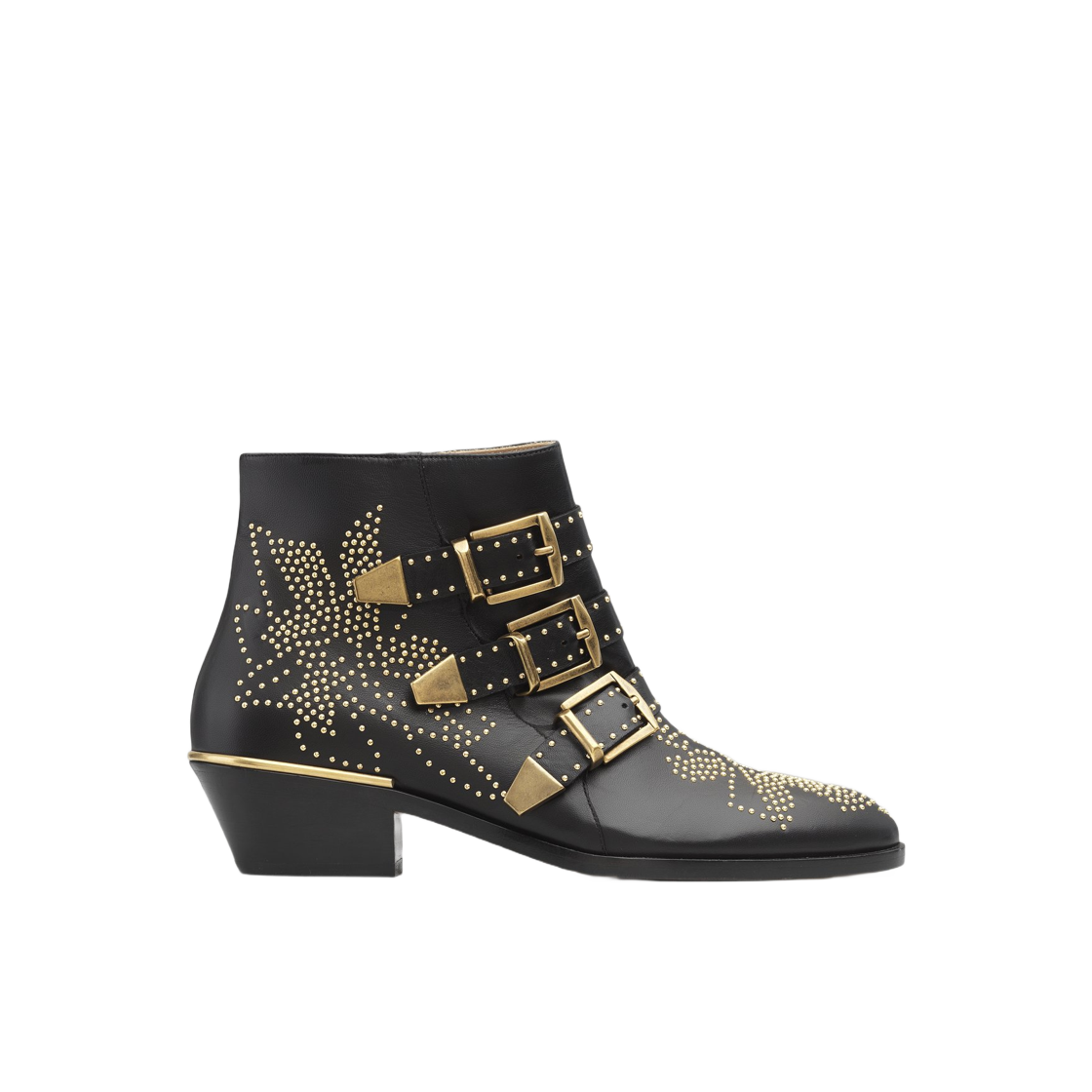 (W) Chloe Susanna Short Boot Black Gold 상세 이미지 1