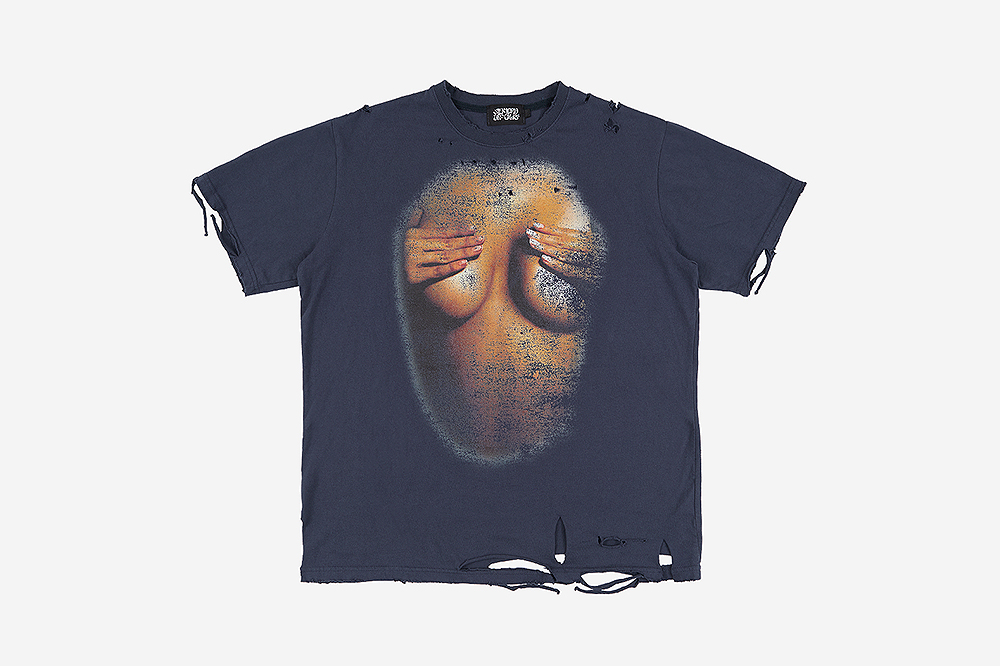 【SUNDAYOFFCLUB】Ecroulement Hand Distressed T-shirt SUNDAY OFF CLUB】Ecroulement Hand Distressed T-shirt Black