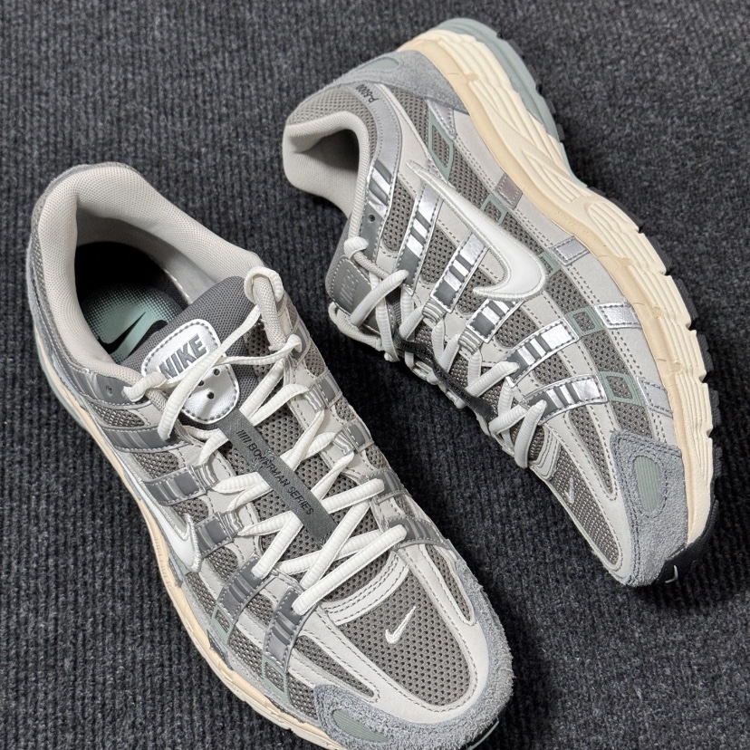 Nike P-6000 Flat Pewter Light Iron Ore 착용 스타일