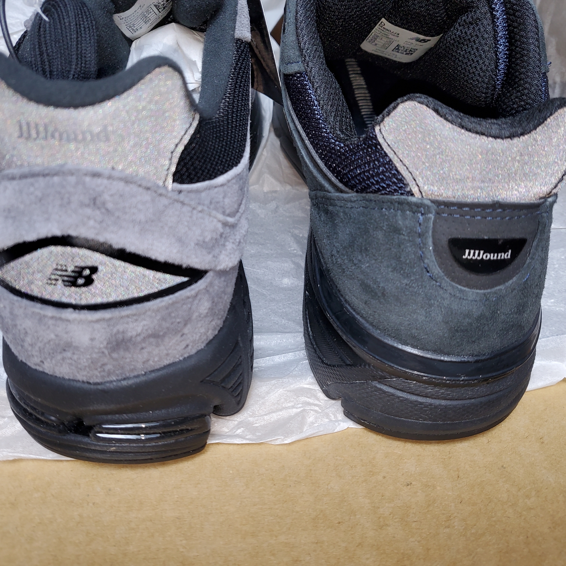 New Balance x JJJJound 2002R Gore-Tex Charcoal, New Balance x JJJJound 990v4 Navy 착용 스타일 - 2