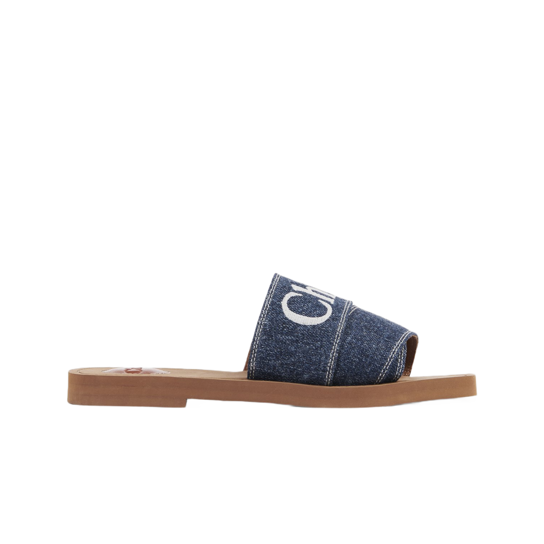 (W) 끌로에 우디 플랫 뮬 데님((W) Chloe Woody Flat Mule Denim)