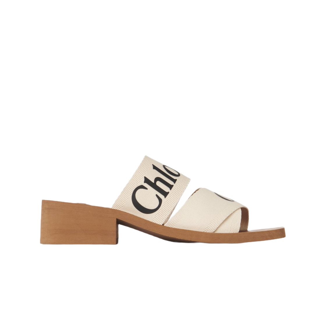 (W) 끌로에 우디 힐드 뮬 화이트((W) Chloe Woody Heeled Mule White)