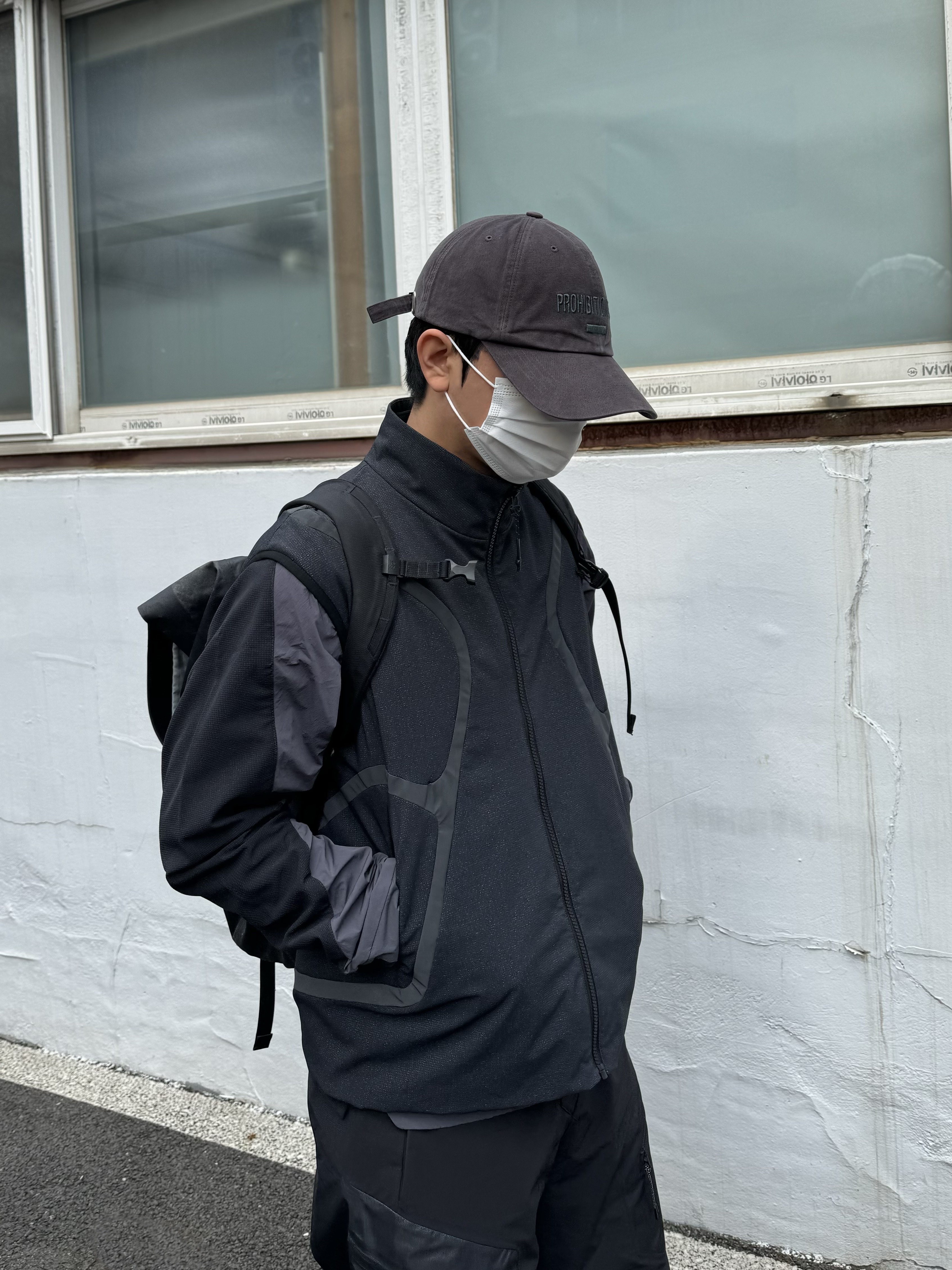 Salomon x MM6 Maison Margiela ACS Pro ADV Black Quiet Shade, Undermycar Gashutein 6 Prohibition Club Washed Ball Cap Jasper - 24SS 착용 스타일 - 3