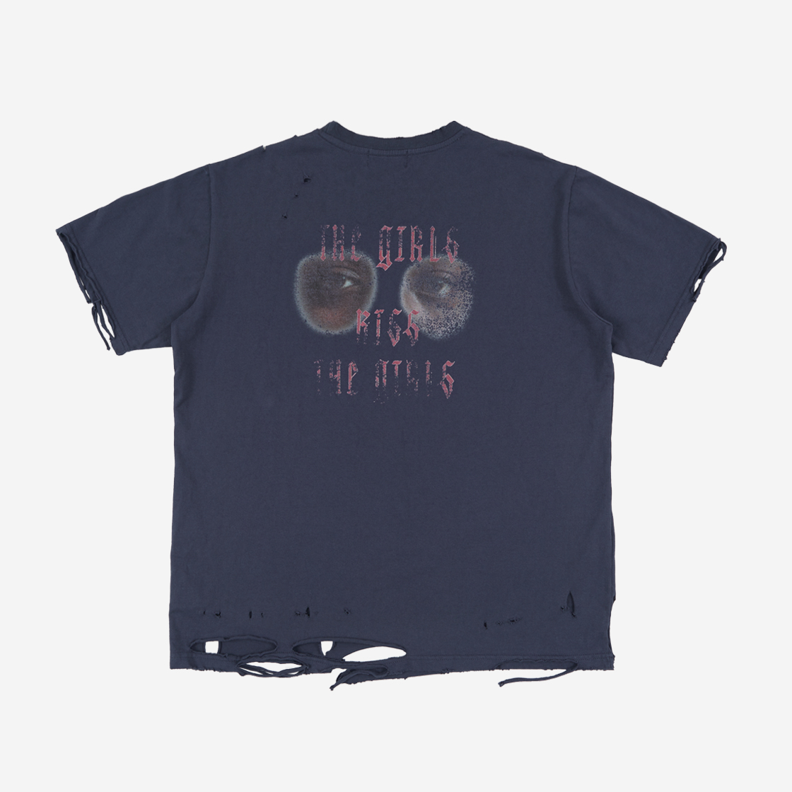 ★関税込★SUNDAYOFFCLUB★Boobs Print Hand Distressed T-shirt 선데이오프클럽 붑스 프린트 핸드 디스트레스드 티셔츠 스틸