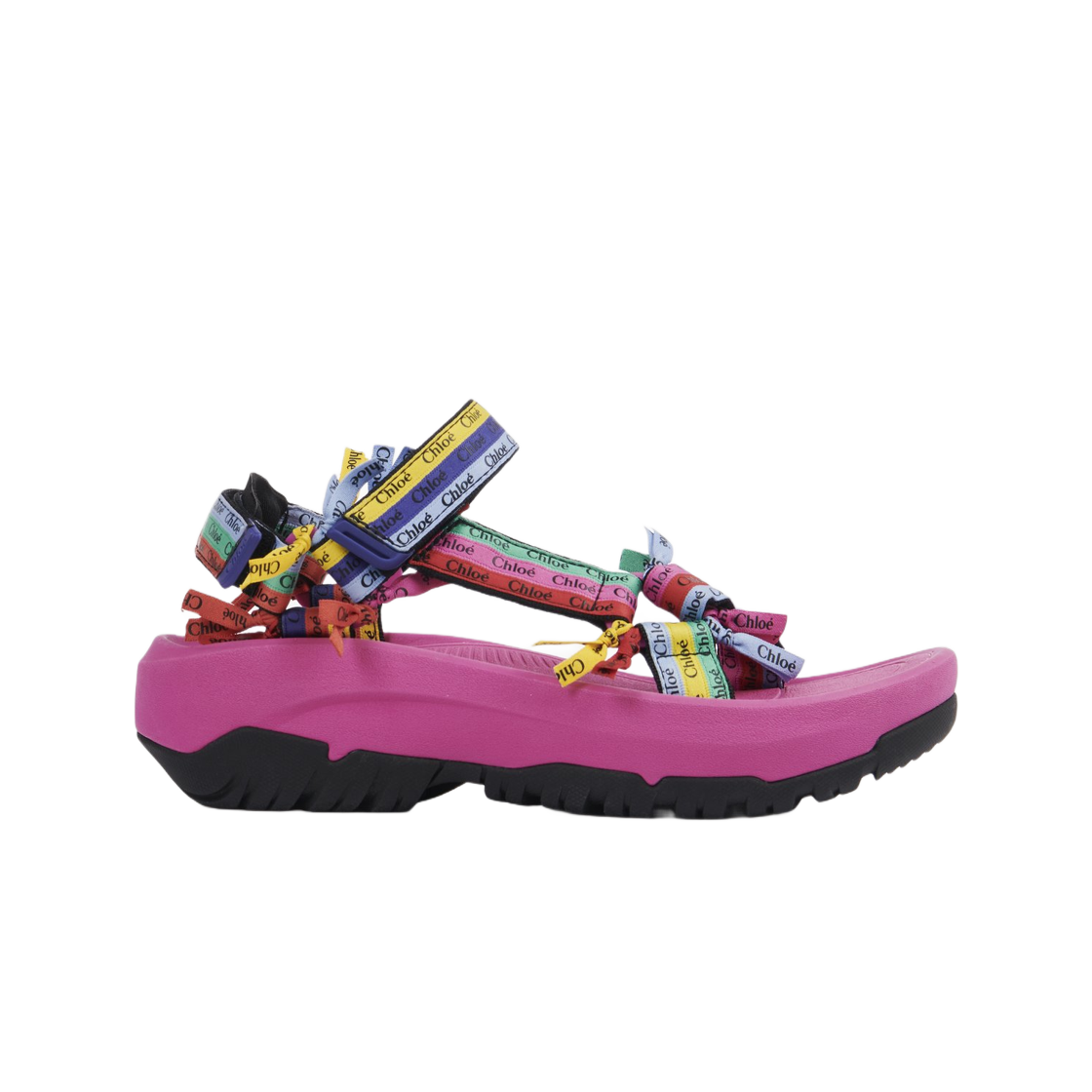 (W) Chloe Chloe X Teva Hurricane Xlt2 Ampsole Flat Sandal Multicolor Pink 상세 이미지 1