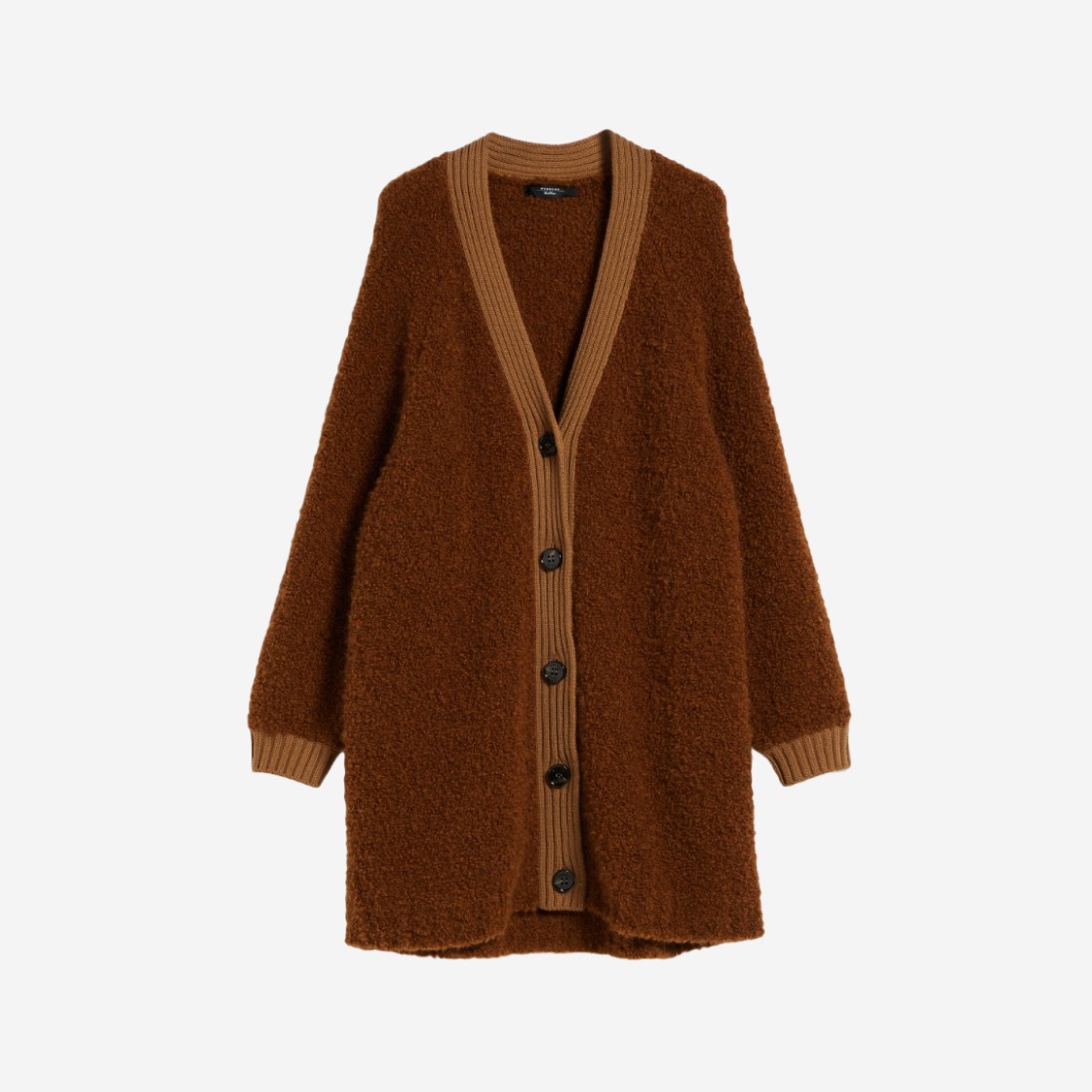 (W) Weekend Max Mara Enfasi Oversized Cardigan in Alpaca Wool Caramel 상세 이미지 1