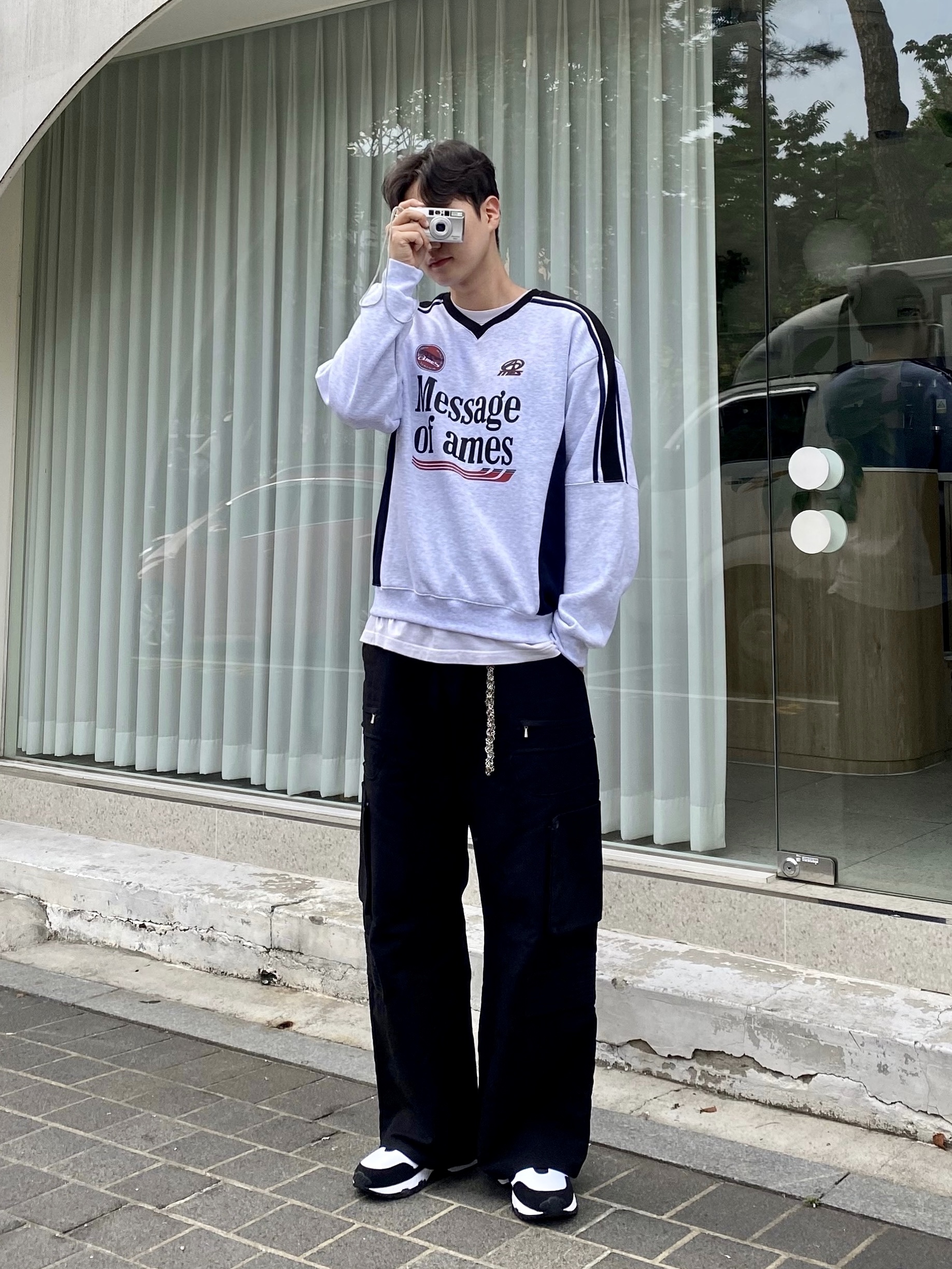 Nike x Comme des Garcons Homme Plus Air Max Sunder SP White Black, [KREAM 단독] STU Multi Panel Cargo Pants Black 착용 스타일 - 1