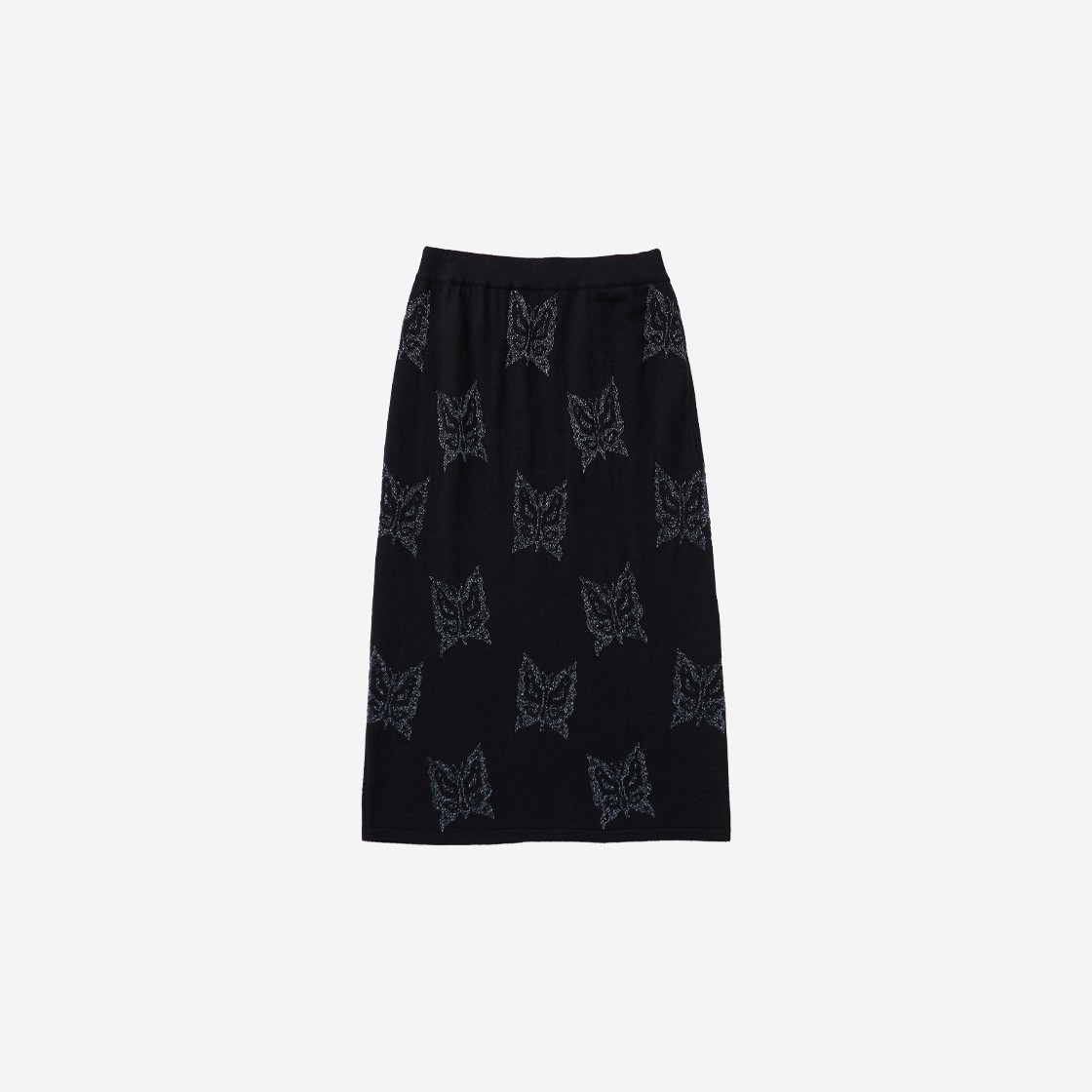 Gyeong Metallic Logo Knit Skirt Black 상세 이미지 1