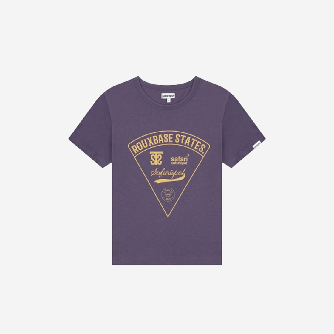 사파리스팟 1/2 루 베이스 스쿨 잇 더 피자 티 퍼플 | Safarispot | KREAM Safarispot 1/2 Roux Base School Eat The Pizza Tee Purple