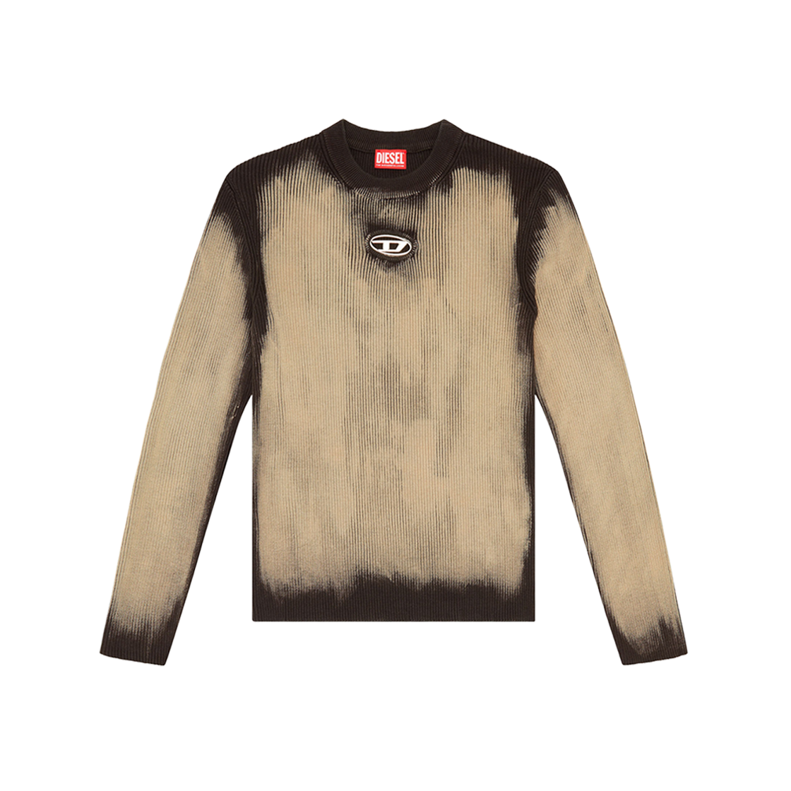 Diesel K-Darin Treated Jumper With Metal Logo Insert Beige 상세 이미지 1