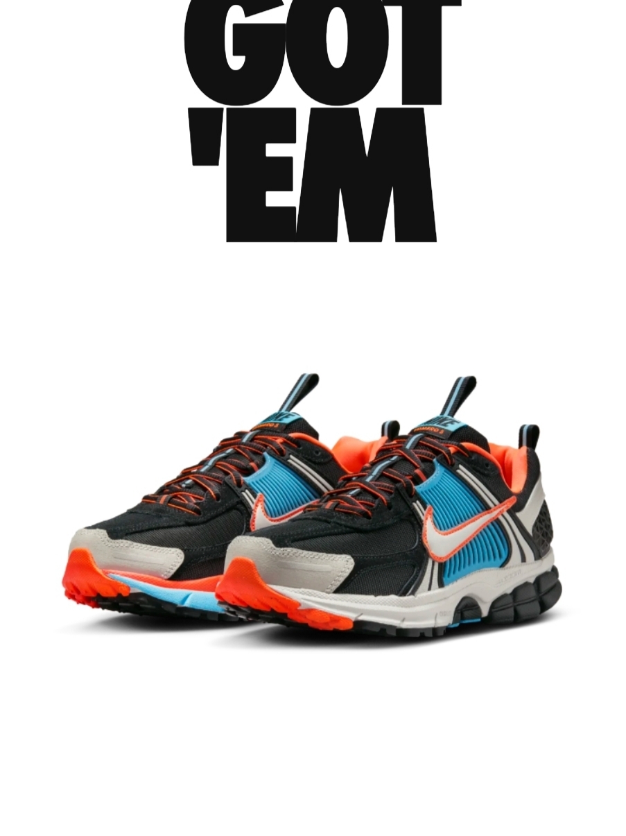 (W) Nike Zoom Vomero 5 Black Blue Gaze 착용 스타일