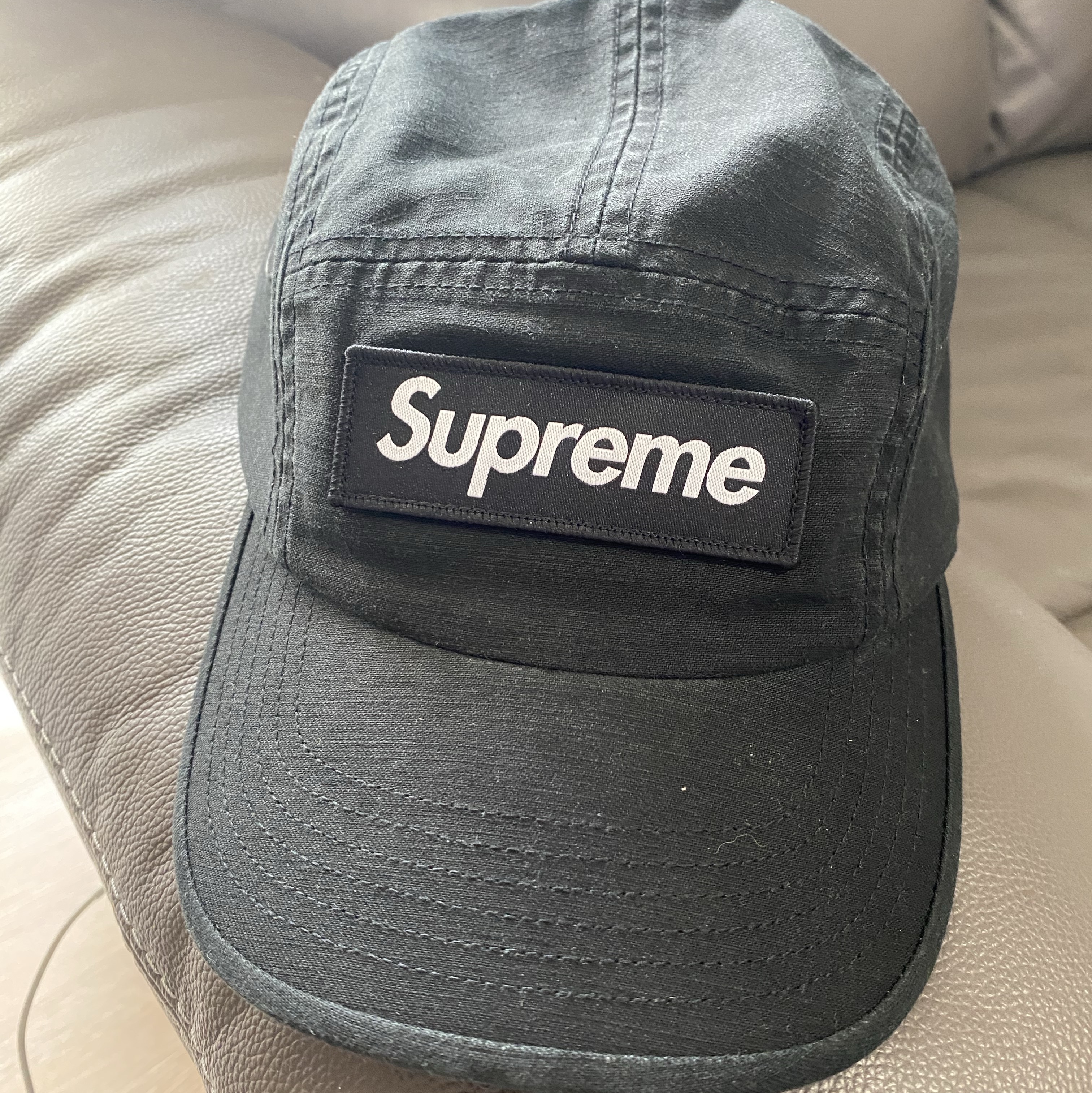 Supreme Military Camp Cap Black - 23SS 착용 스타일