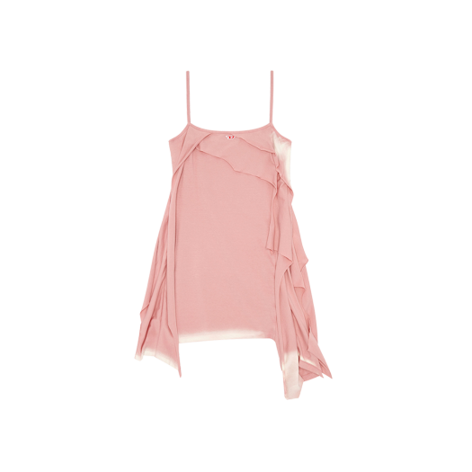 (W) 디젤 D-맬로리 숏 드레스 디스트레스드 피엘-오프 에펙트 핑크
