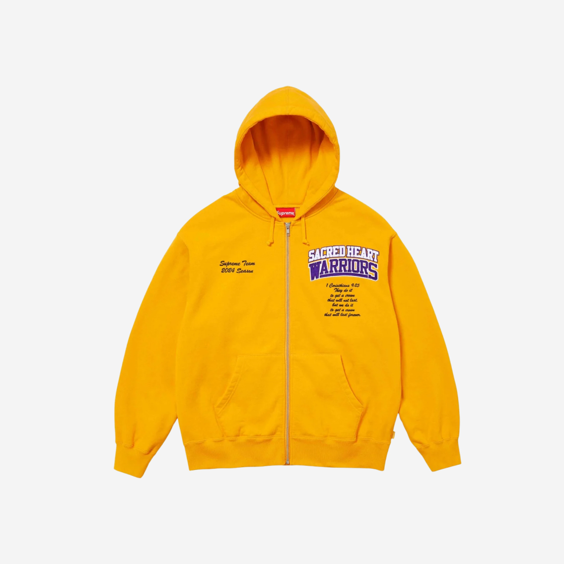 슈프림 살베이션 집업 후드 골드 - 24SS(Supreme Salvation Zip Up Hooded Sweatshirt Gold - 24SS) - 2