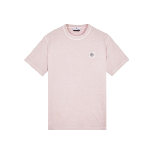 스톤 아일랜드 23757 숏슬리브 오가닉 코튼 티셔츠 핑크 - 24SS