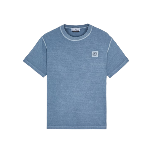 스톤 아일랜드 23757 숏슬리브 오가닉 코튼 티셔츠 아비오 블루 - 24SS