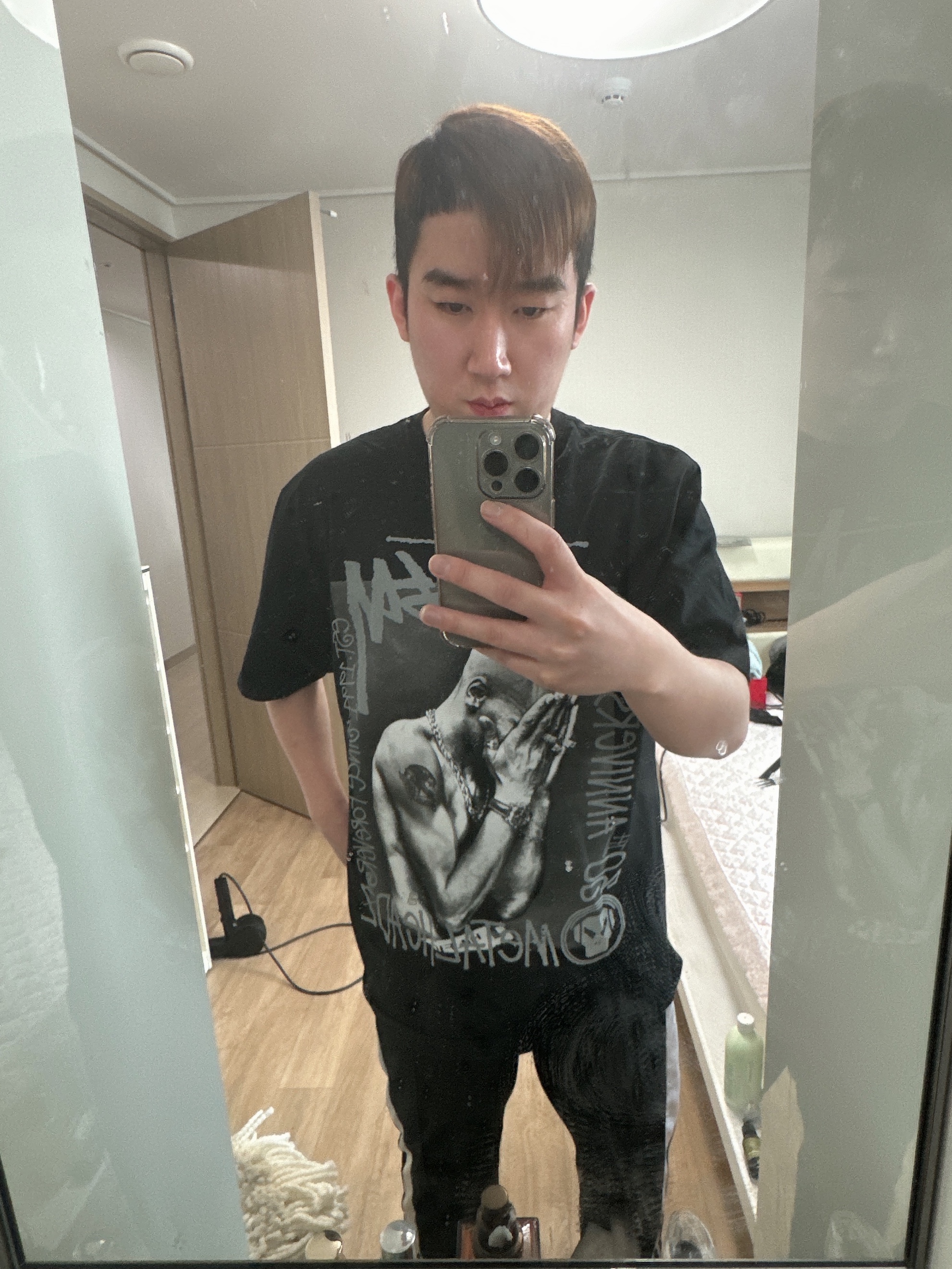 Stussy x Goldie Metalheadz 30 T-Shirt Black 착용 스타일