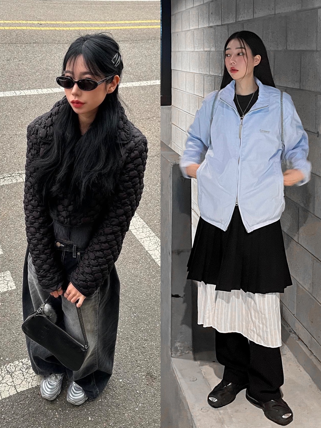 (W) Puma x Dua Lipa Cell Dome King ML Trainer Silver Pink, Balenciaga Tyrex Sneakers Black 착용 스타일 - 2