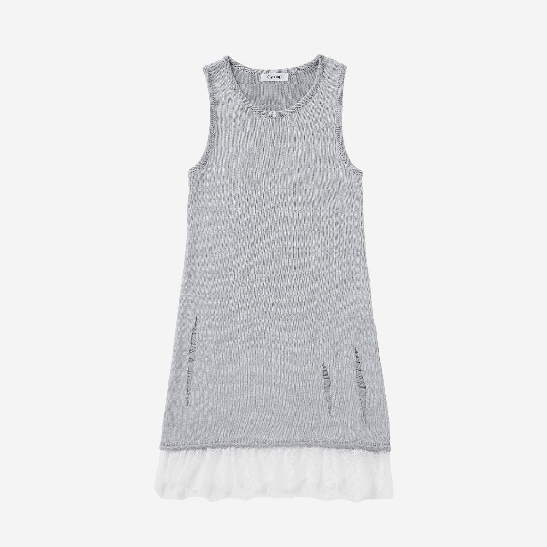 Gyeong Metallic Knit Dress Silver Gray 상세 이미지 1