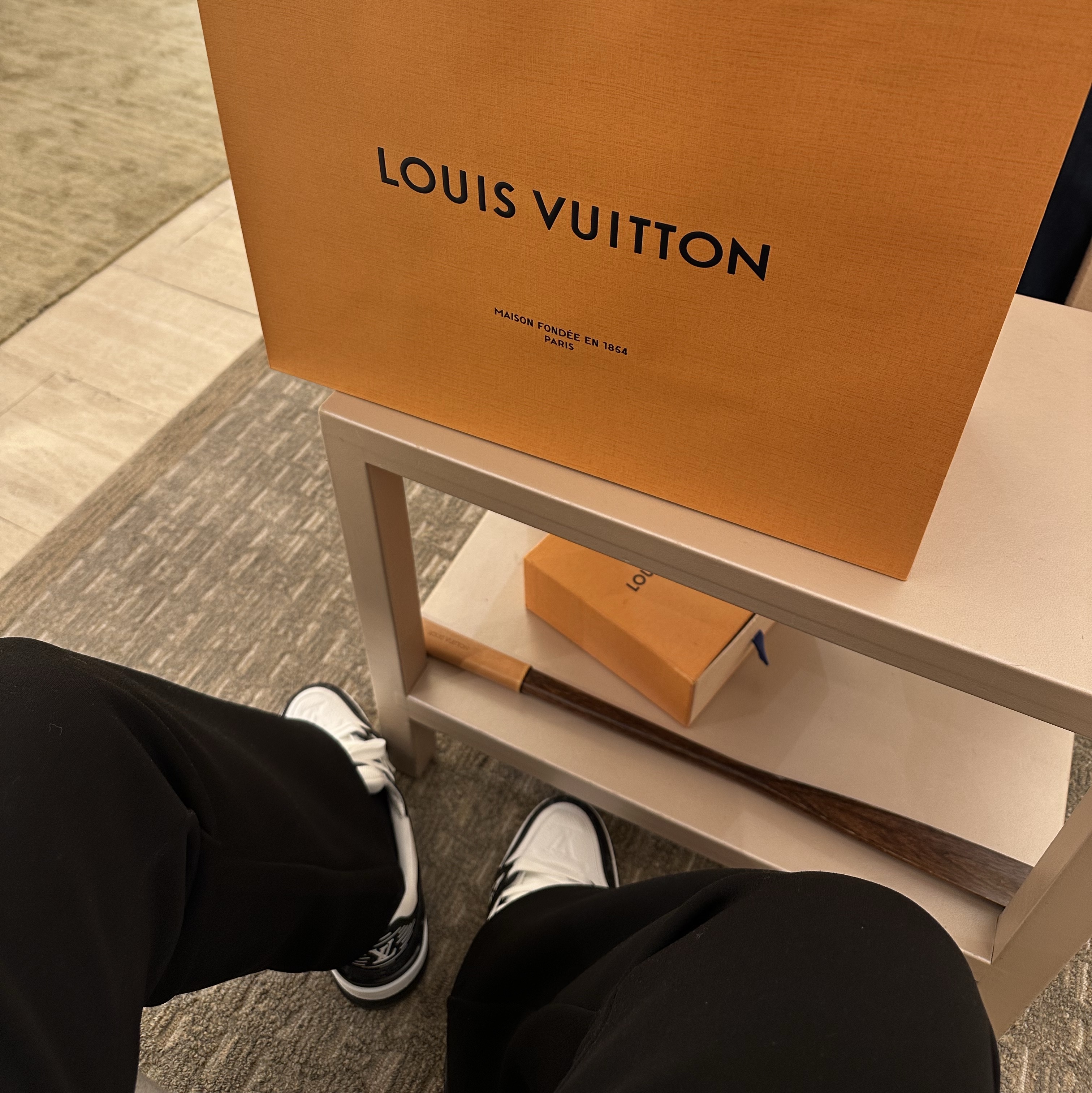 Louis Vuitton Twist PM Epi Black Silver, Louis Vuitton LV Trainer Sneakers Monogram Denim Black 착용 스타일 - 2