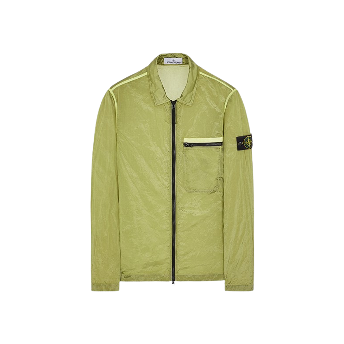 Stone Island 11219 Nylon Metal In Econyl Regenerated Nylon Overshirt Lemon - 24SS 상세 이미지 1