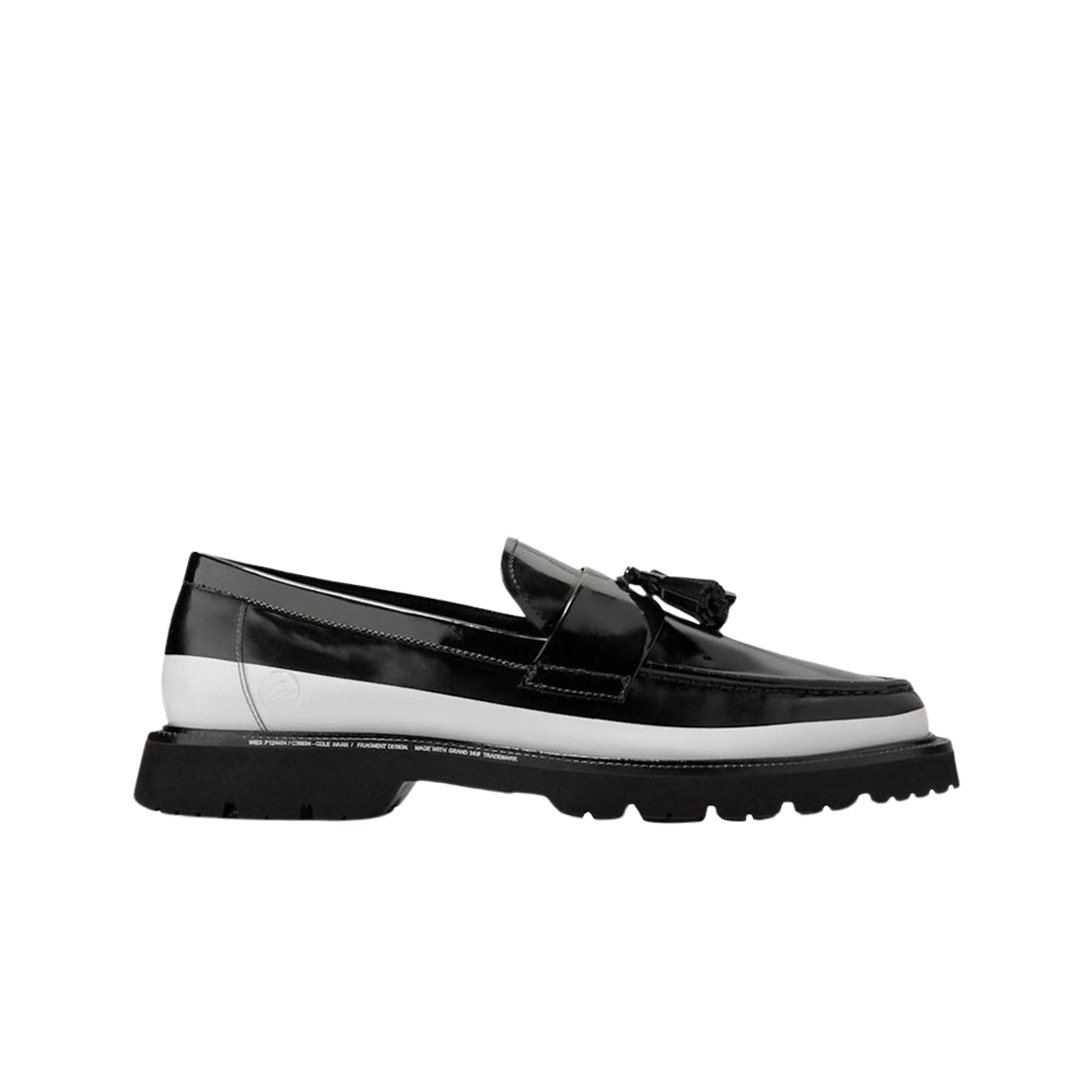 콜한 x 프라그먼트 아메리칸 클래식 태슬 로퍼 블랙 화이트(Cole Haan x Fragment American Classics Tassel Loafer Black White)
