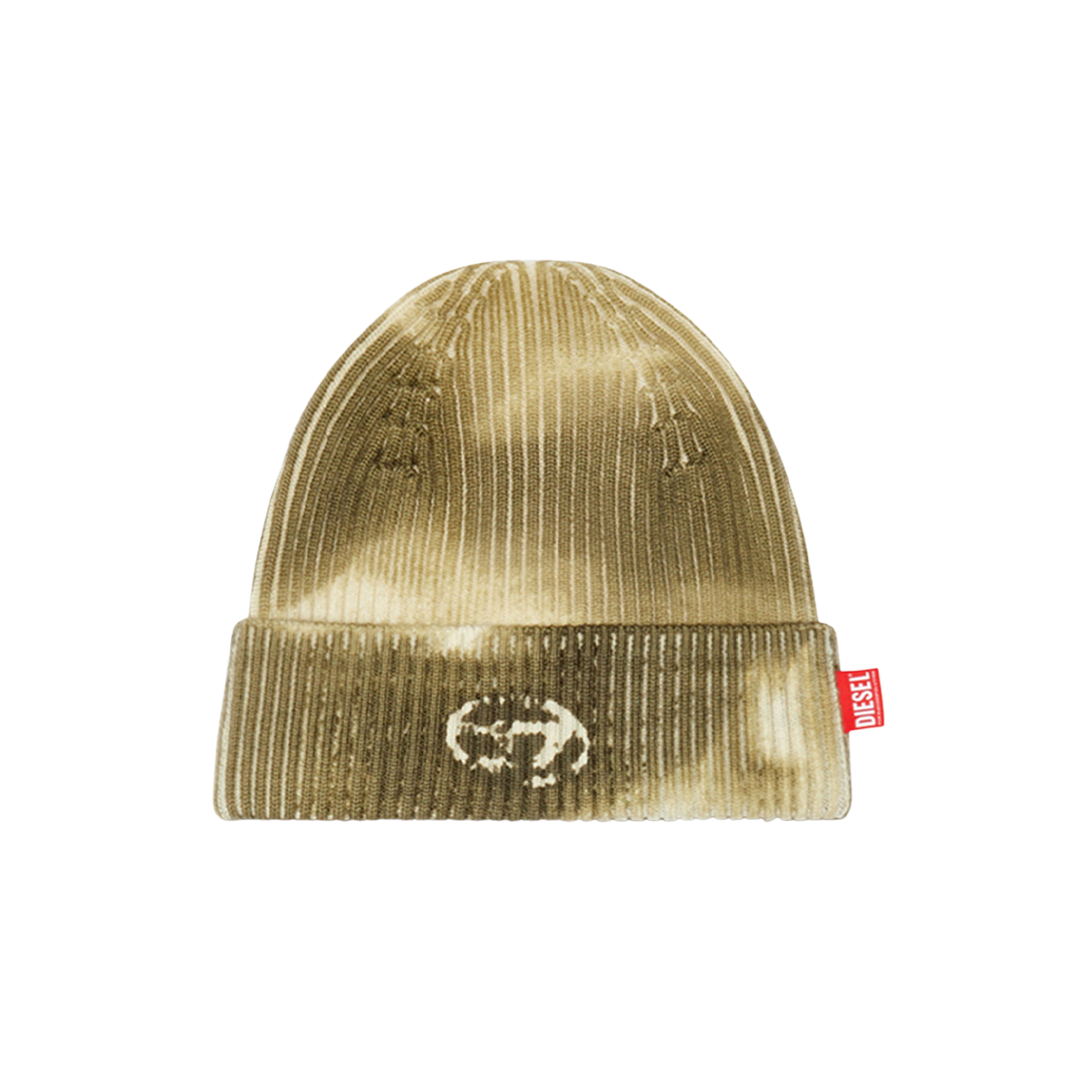 Diesel K-Greaty Wool Beanie With Camo Print Olive Green 상세 이미지 1