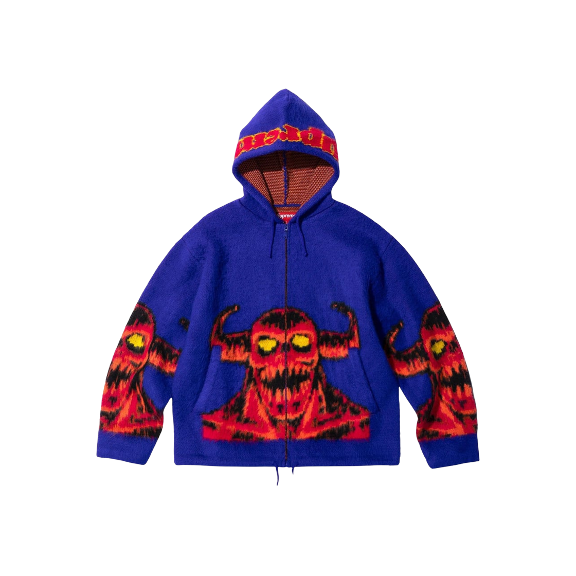 Supreme x Toy Machine Zip Up Hooded Sweater Blue - 24SS 상세 이미지 1