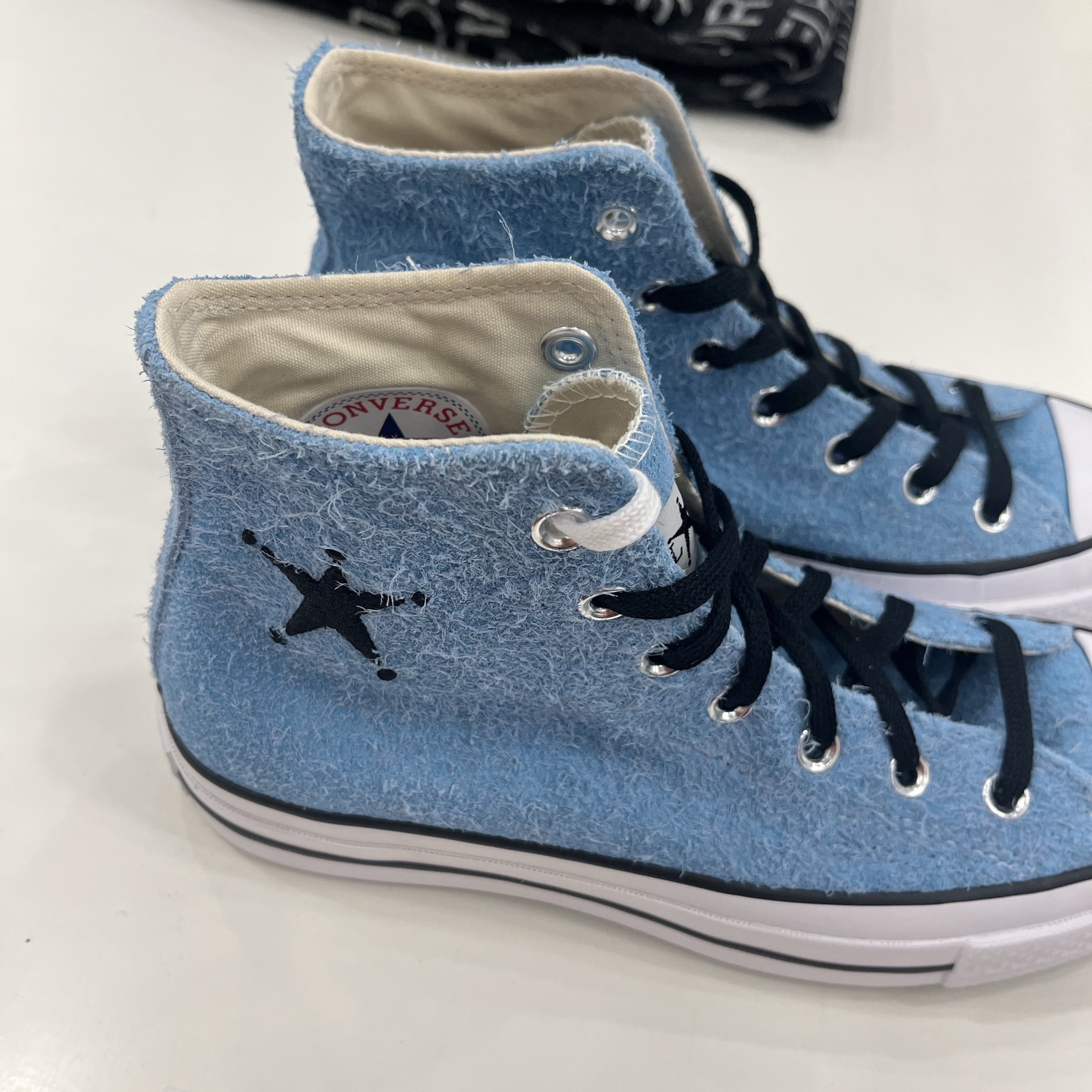 Stussy Zip Work Jacket City Link Denim Washed Black, Undermycar Walrus Dirty Paint Coated Damage Sweatpants Castlerock - 23SS 착용 스타일 - 3