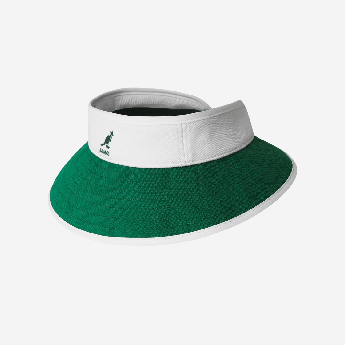 Kangol Golf Sun Visor White Green 상세 이미지 1