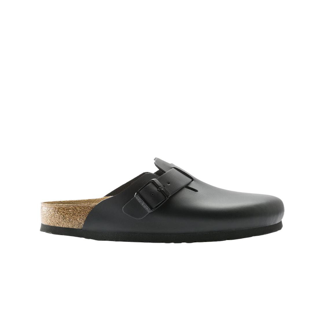 0060193 Birkenstock Boston Natural Leather Black - Narrow