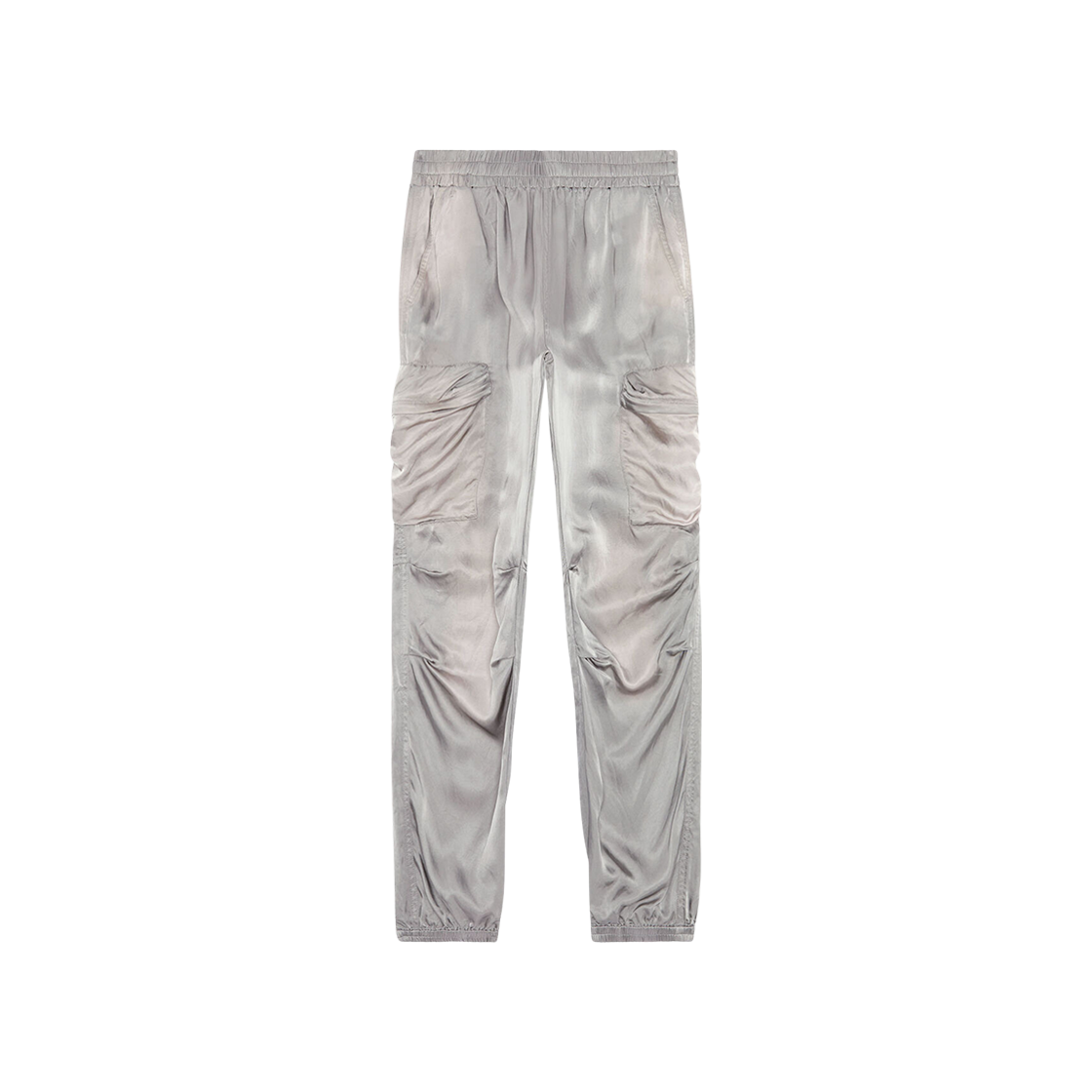 (W) Diesel P-Mirow-N1 Cargo Pants In Treated Satin Grey 상세 이미지 1