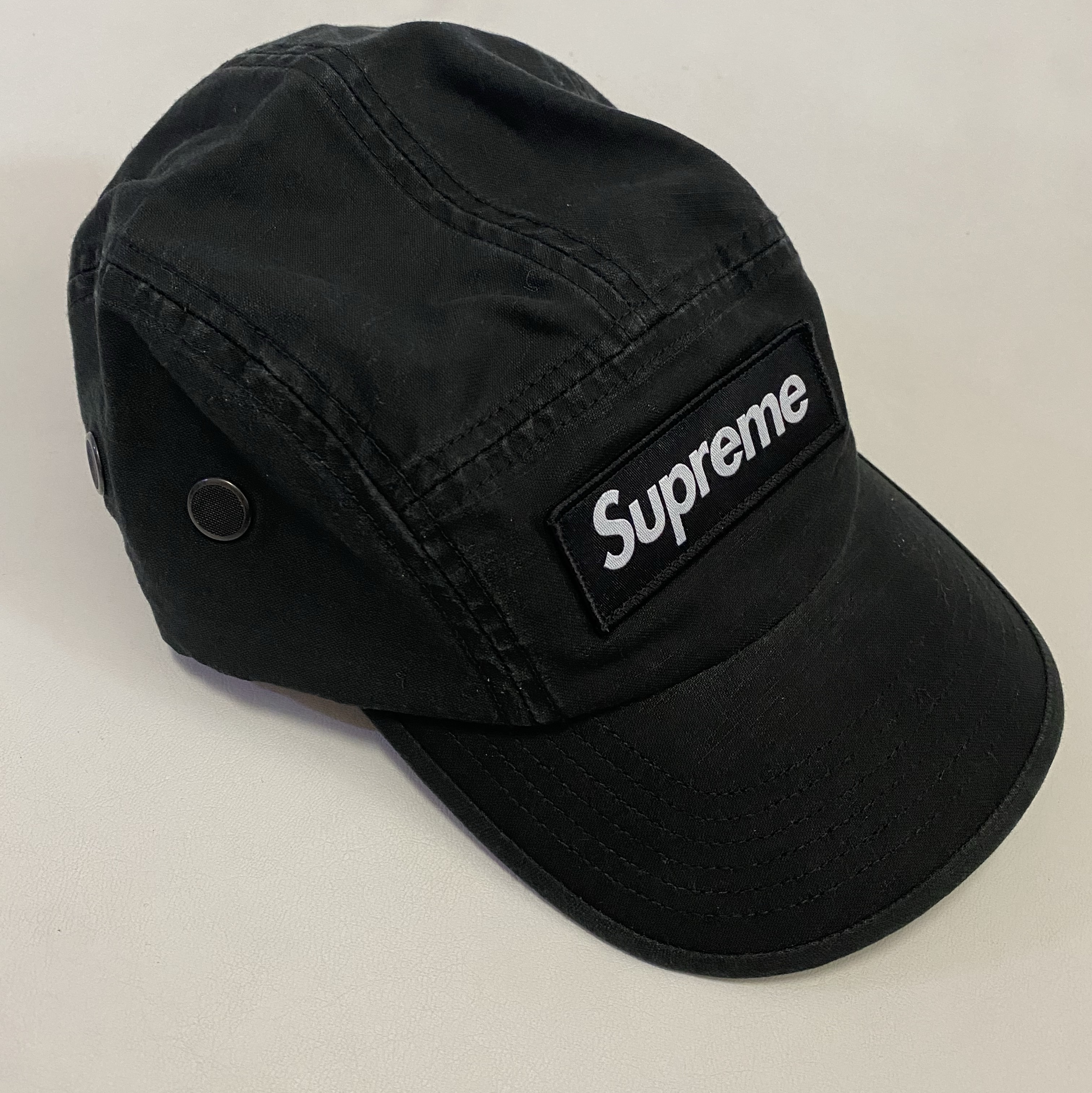 Supreme Military Camp Cap Black - 23SS 착용 스타일