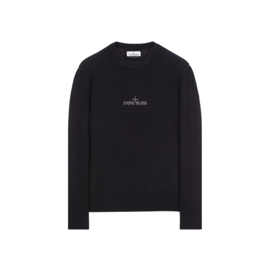 Stone Island 534D2 Soft Cotton Crewneck Knit Black - 24SS