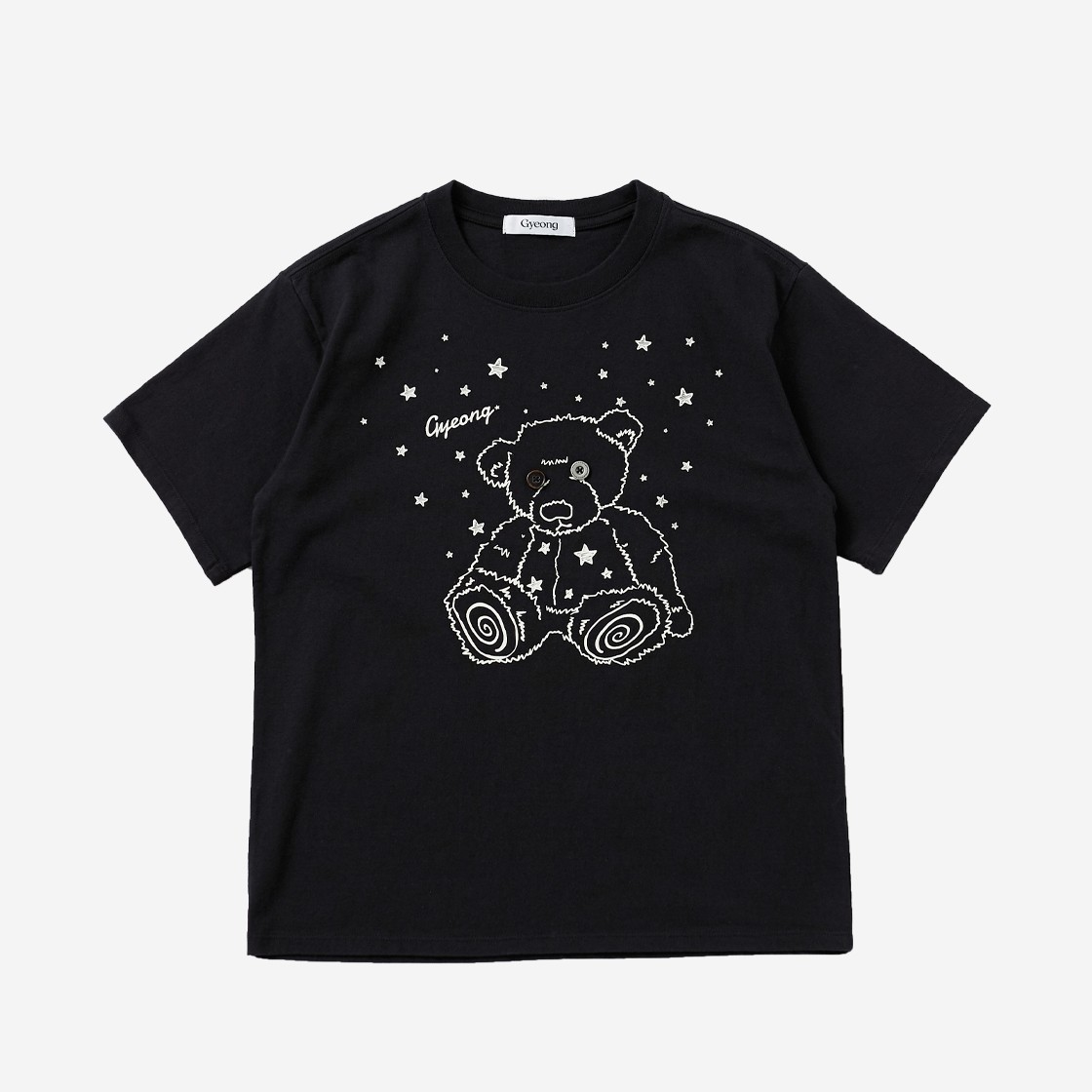 Gyeong Old Teddy Bear Tee Black 상세 이미지 1