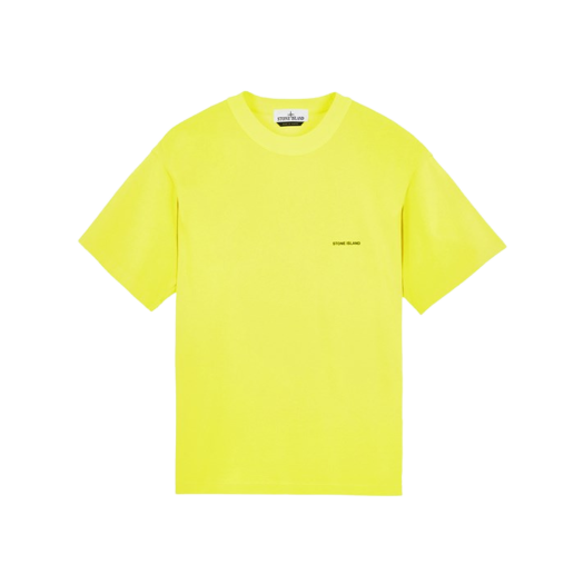 스톤 아일랜드 22379 숏슬리브 코튼 티셔츠 네온 옐로우 - 24SS