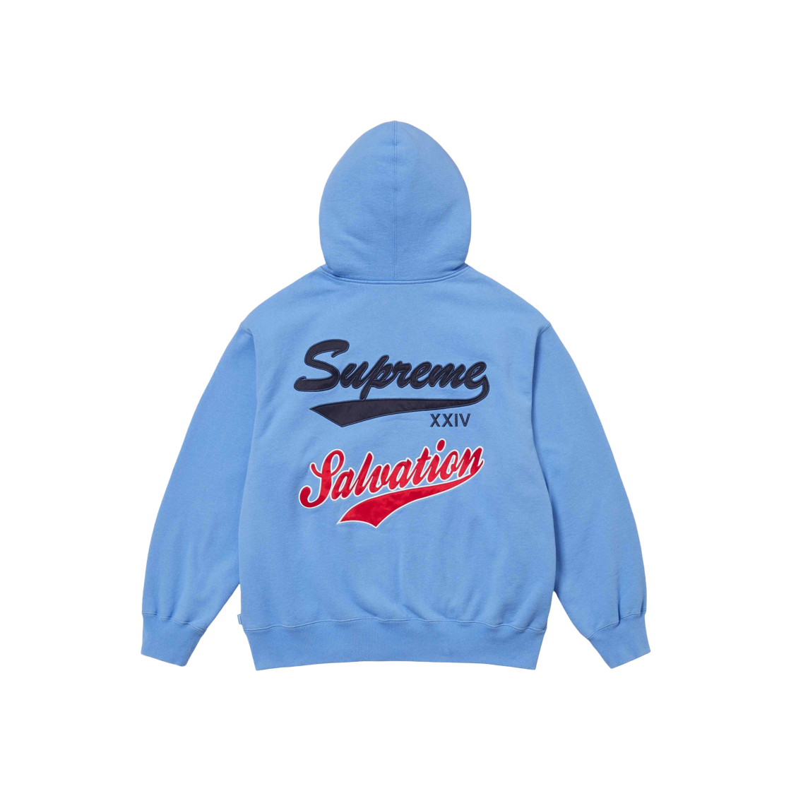 Supreme Salvation Zip Up Hooded Sweatshirt Light Blue - 24SS 상세 이미지 1