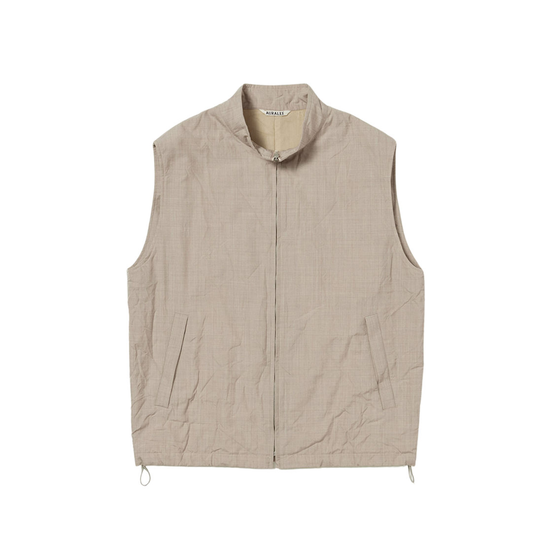 Auralee High Count Wool Poplin Vest Top Beige 상세 이미지 1