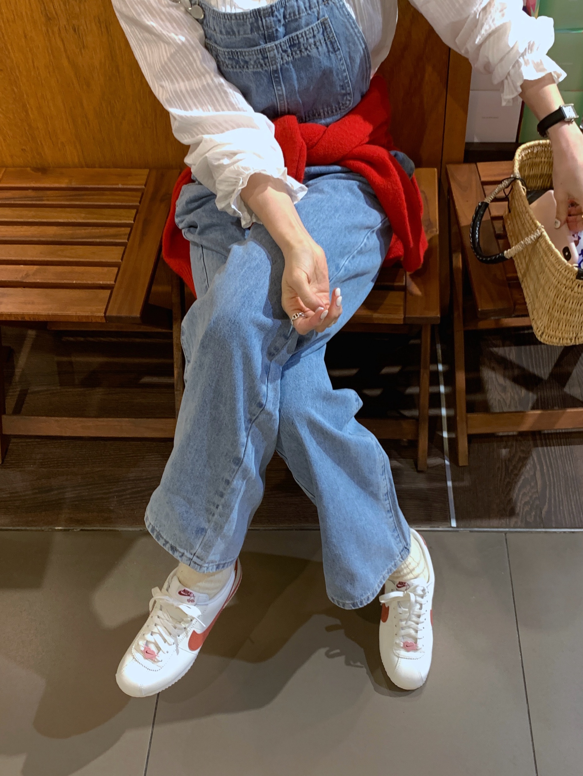 (W) Nike Cortez SE Valentine Day Sail Adobe 착용 스타일 - 3